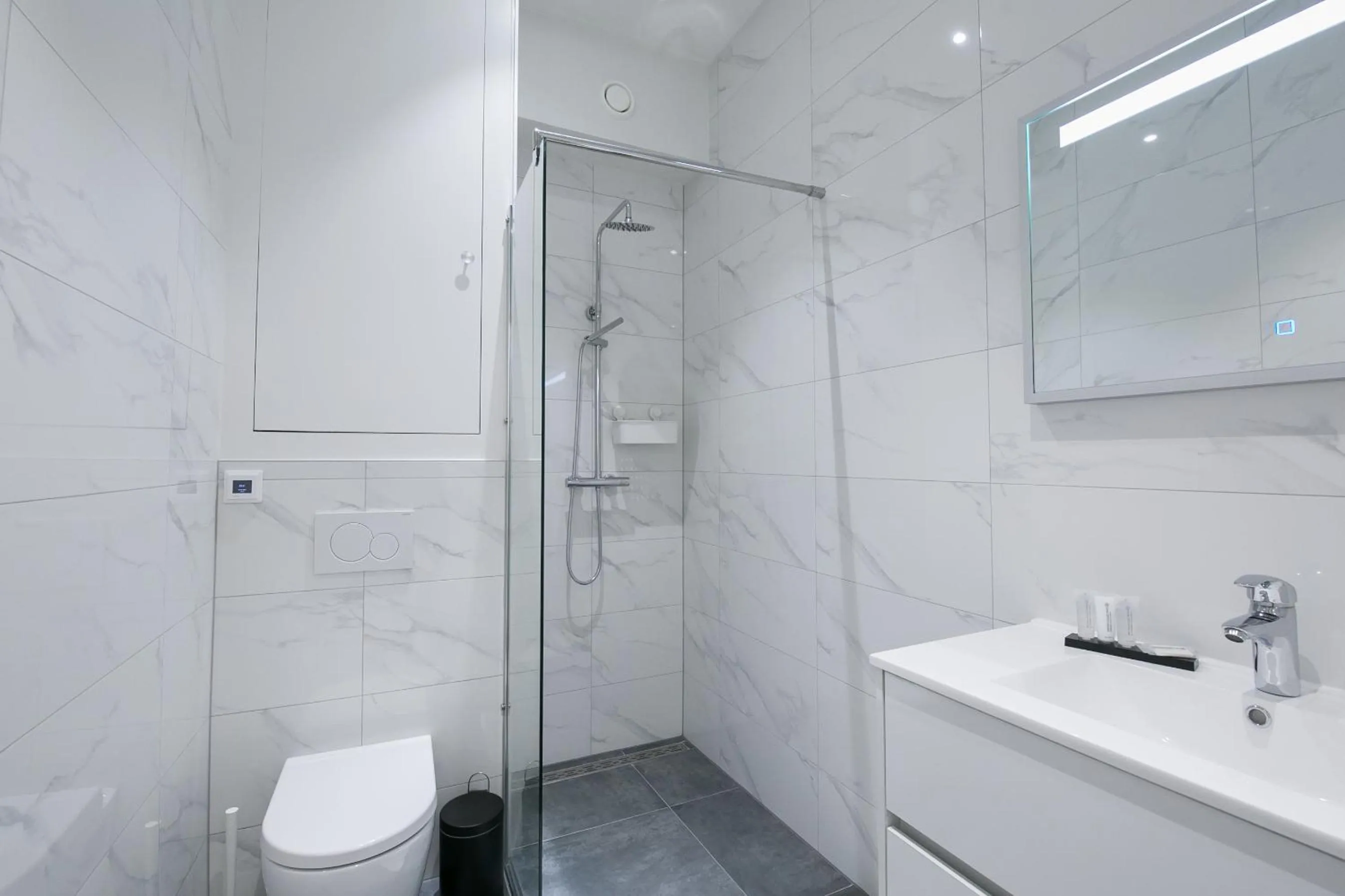 Shower in Boutique Scheveningen beach apartment