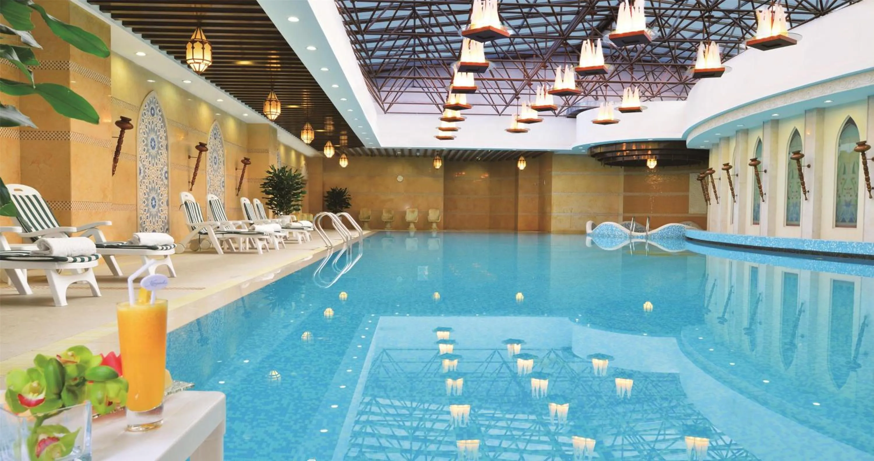 Pool view in Kempinski Hotel Dalian