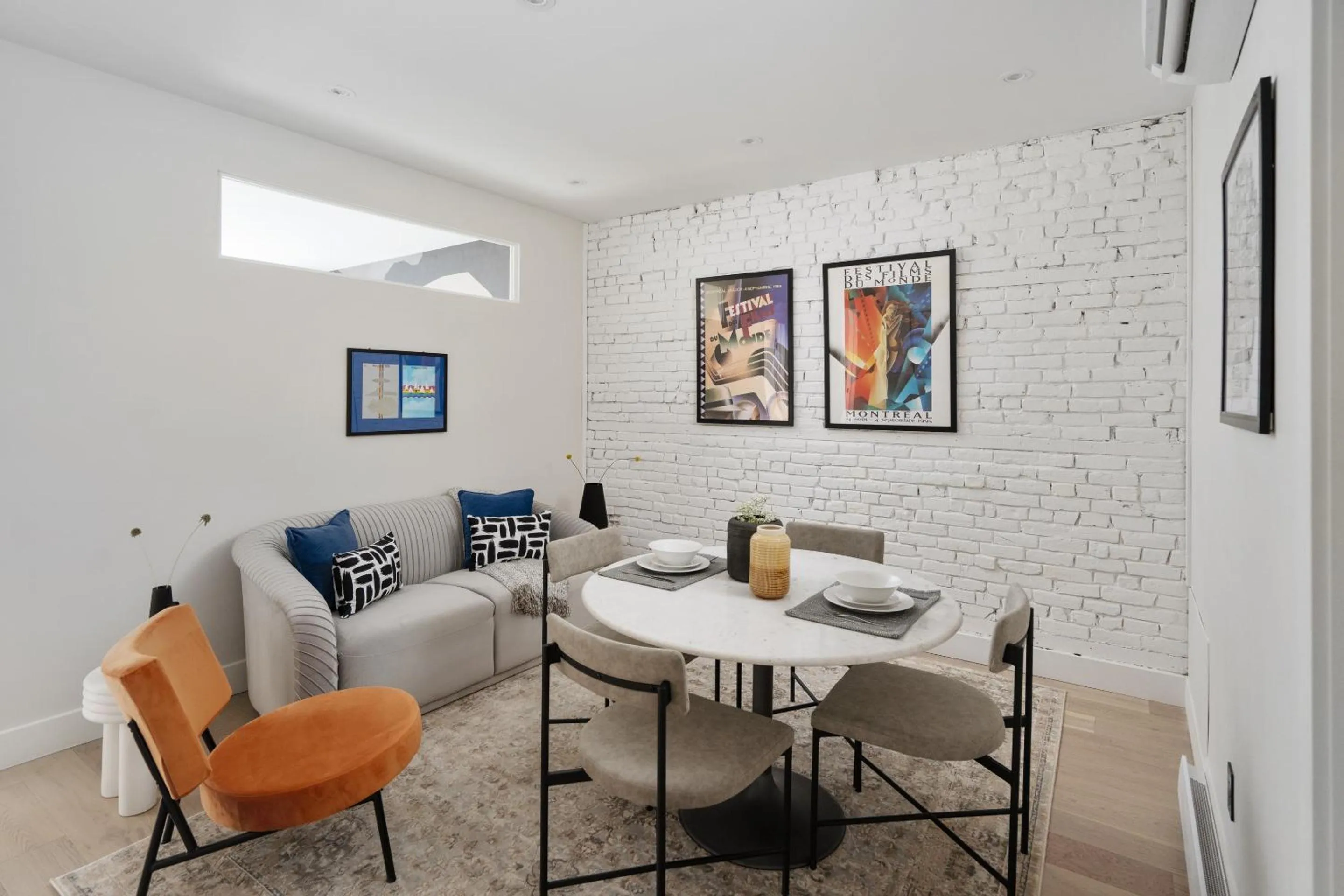 Living room in François-Denis Apartments