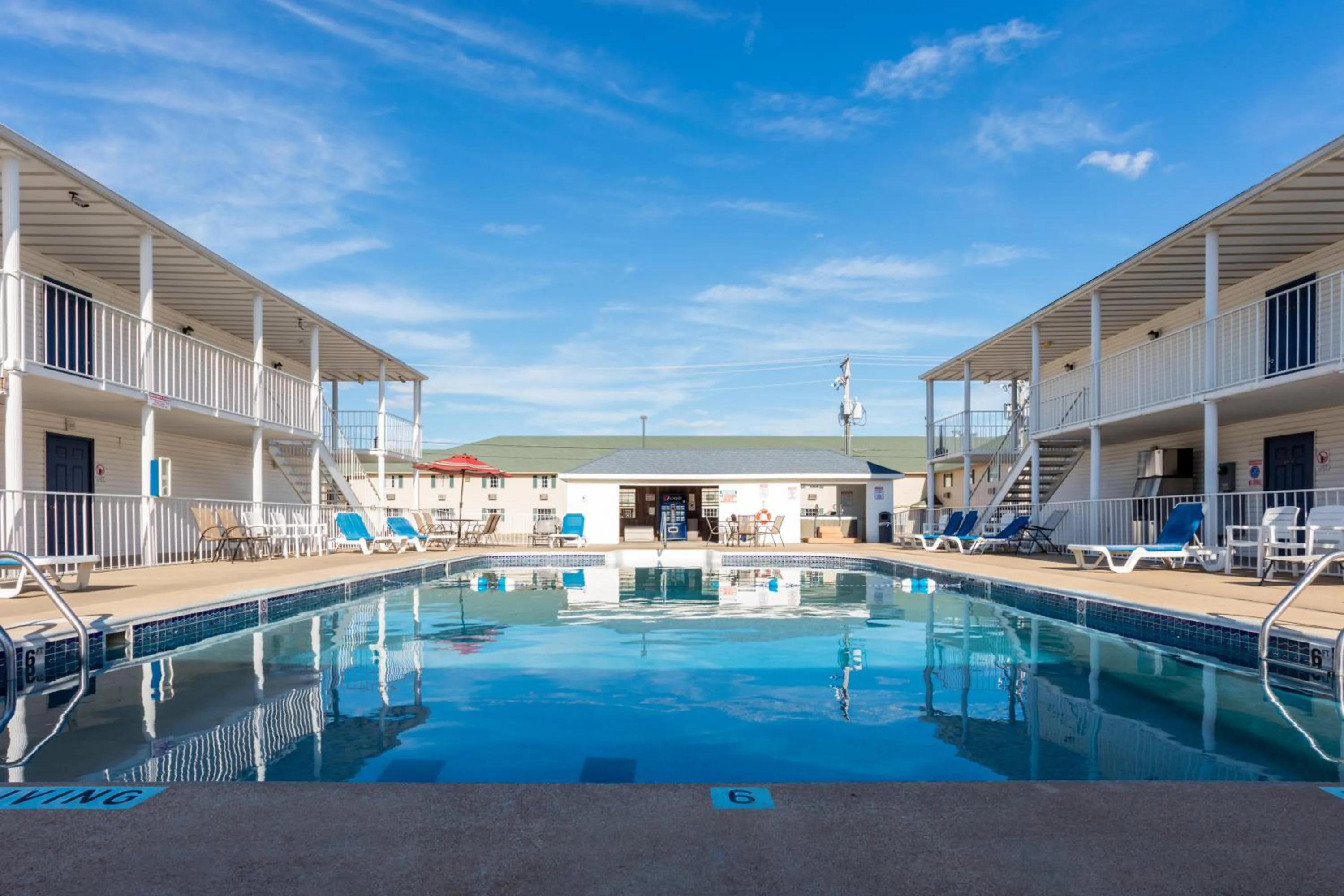 Swimming pool in Angel Inn Near IMAX, a Travelodge by Wyndham