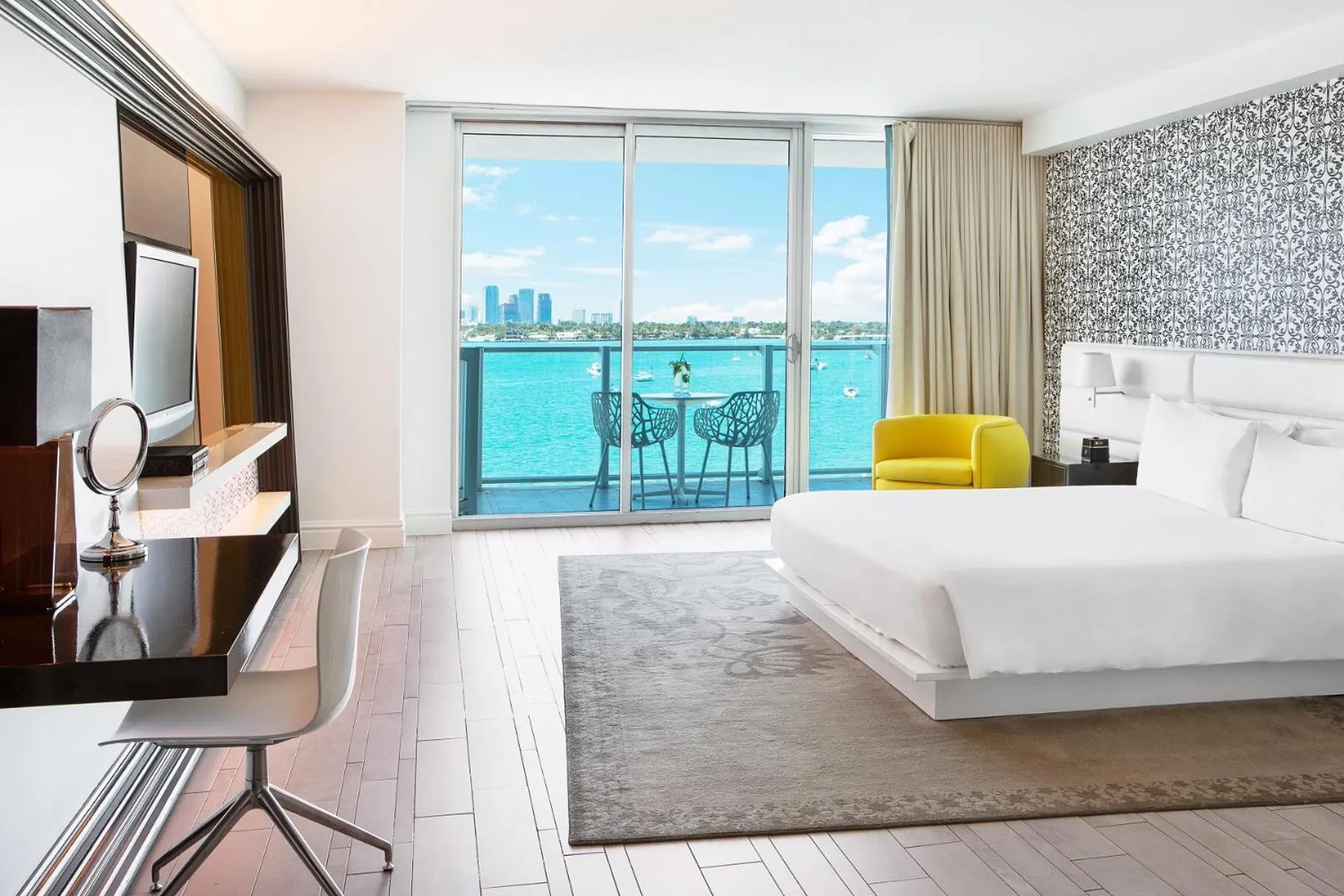 Bed in Mondrian South Beach