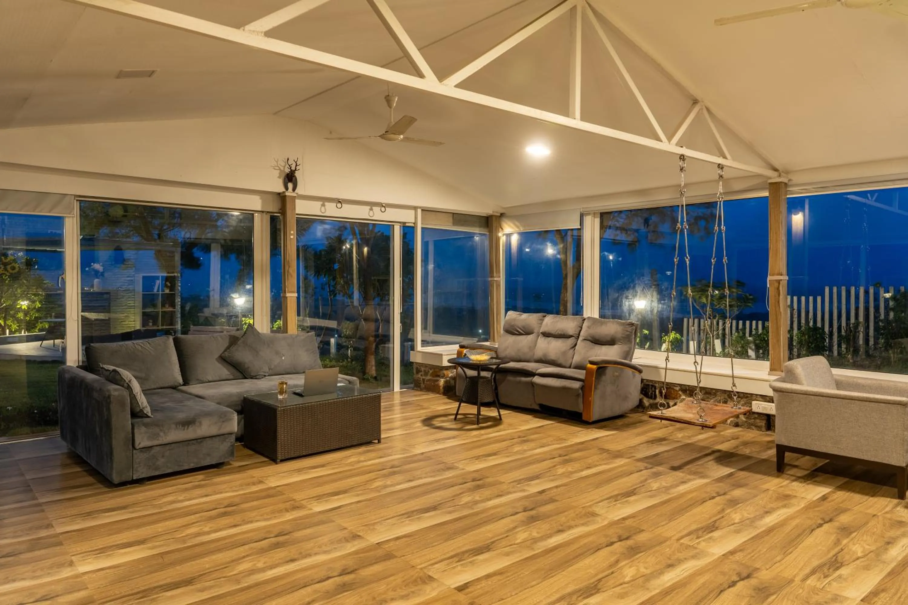 Patio in SaffronStays Le Soil, Igatpuri - pet-friendly villa with viewing deck for panoramic views