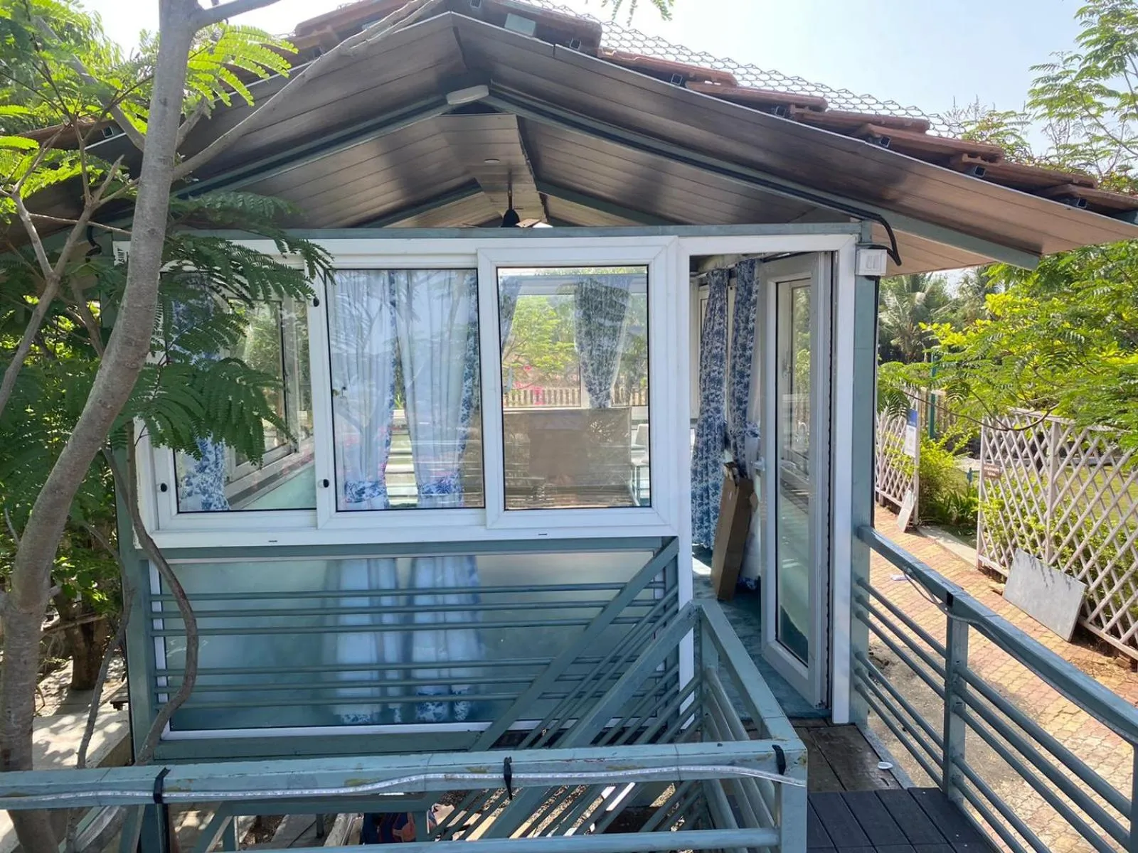 Patio in SaffronStays Le Soil, Igatpuri - pet-friendly villa with viewing deck for panoramic views