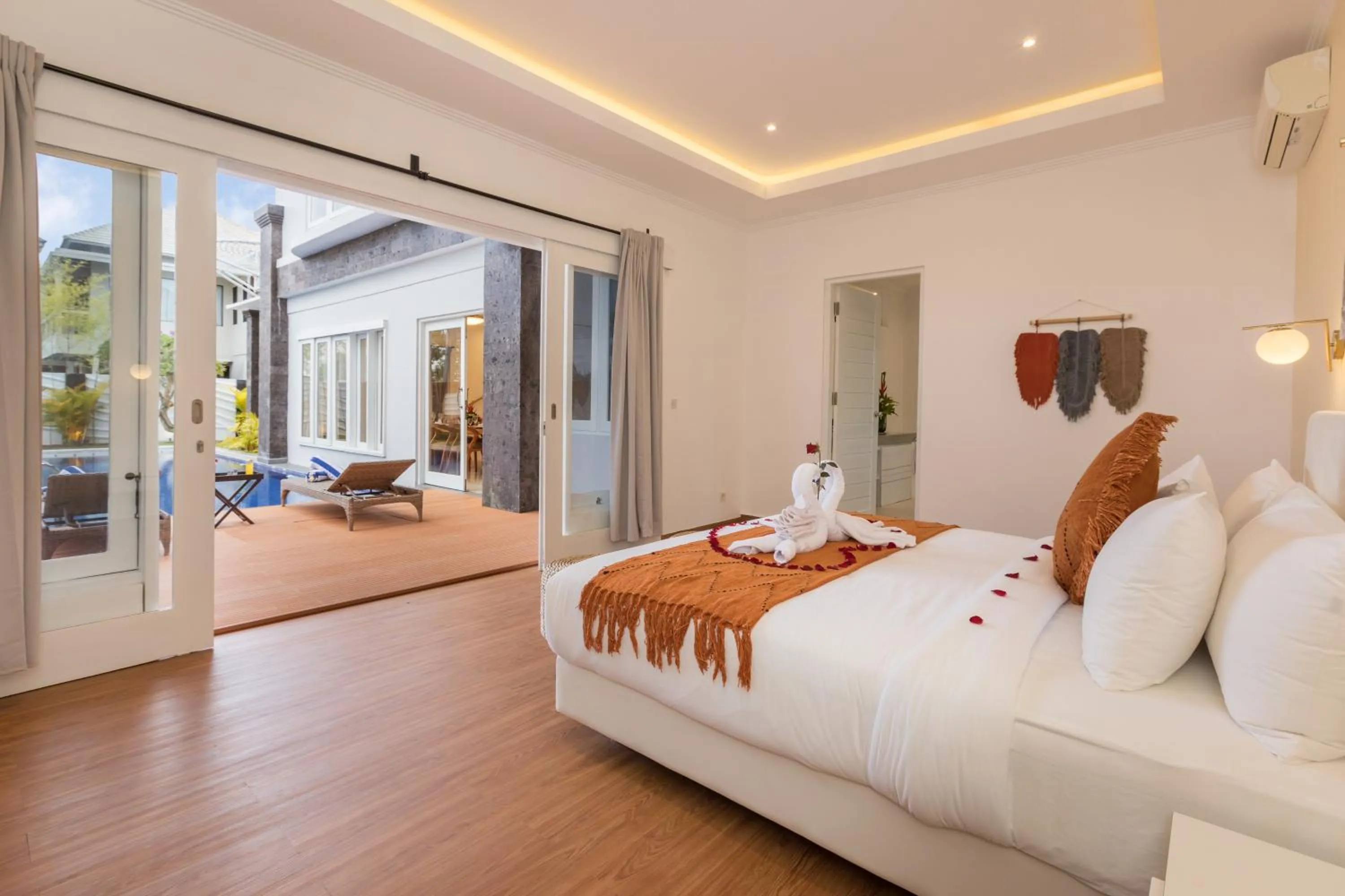 View (from property/room), Bed in Villa Haka Jimbaran by Nagisa Bali