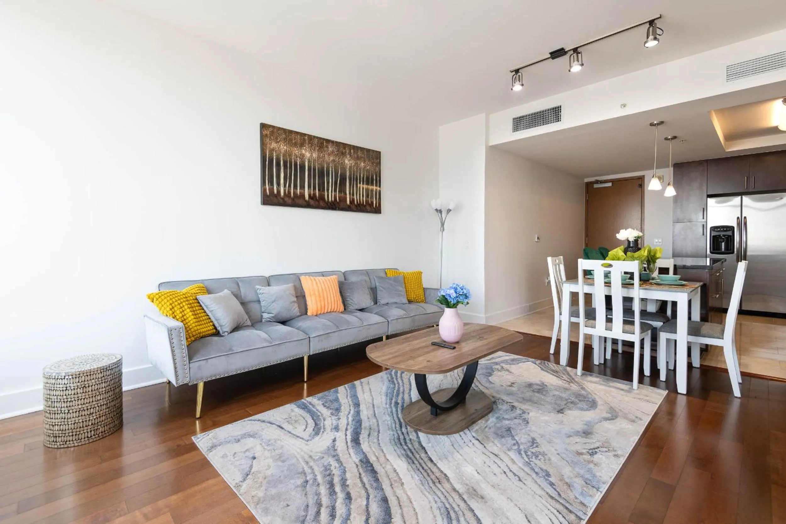 Living room in Sky-Rise Apartments