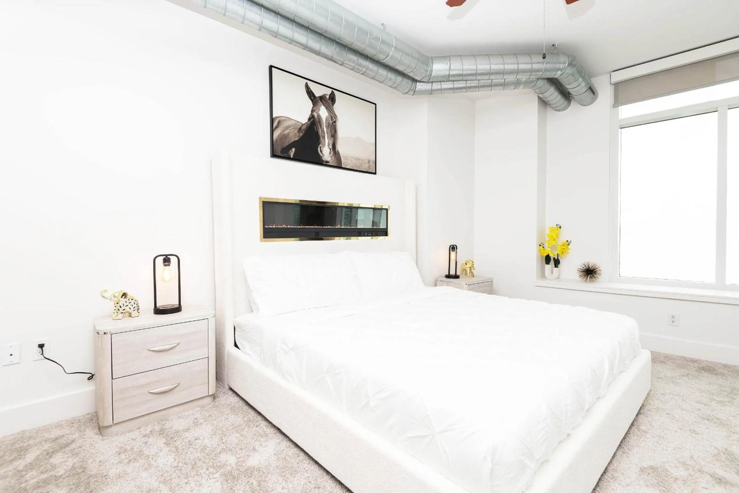 Bed in Sky-Rise Apartments