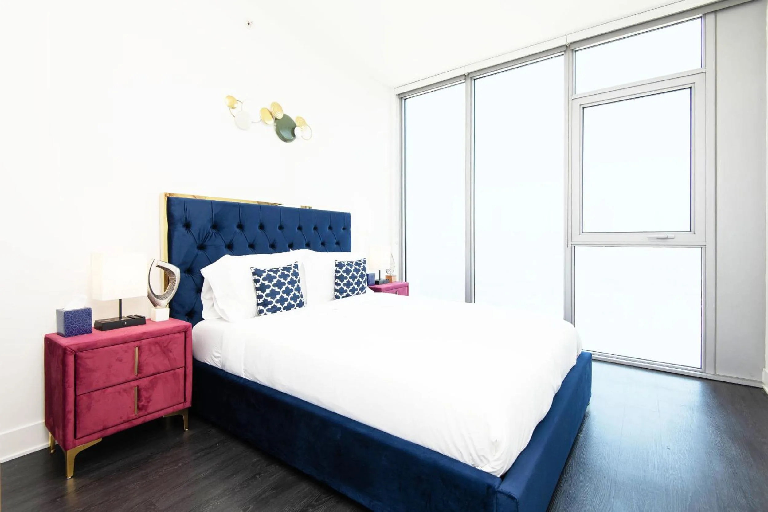 Bed in Sky-Rise Apartments