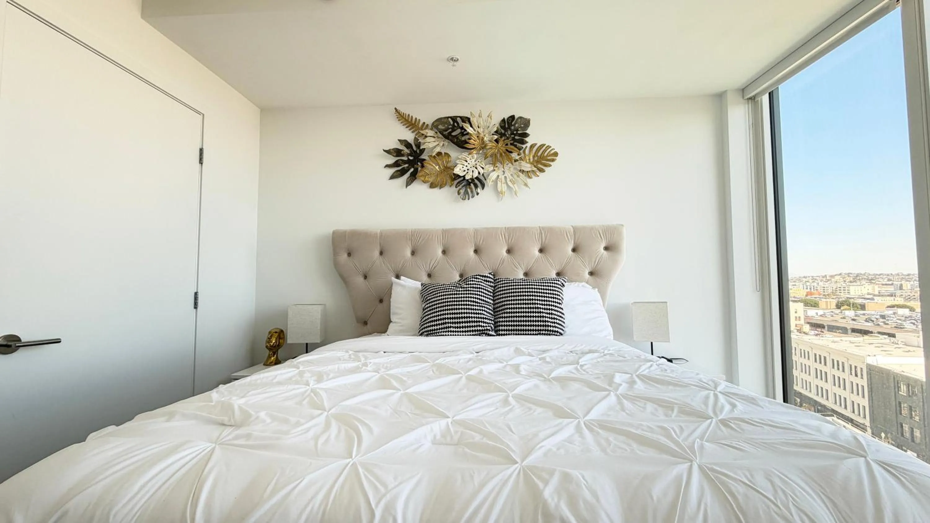 Bed in Sky-Rise Apartments