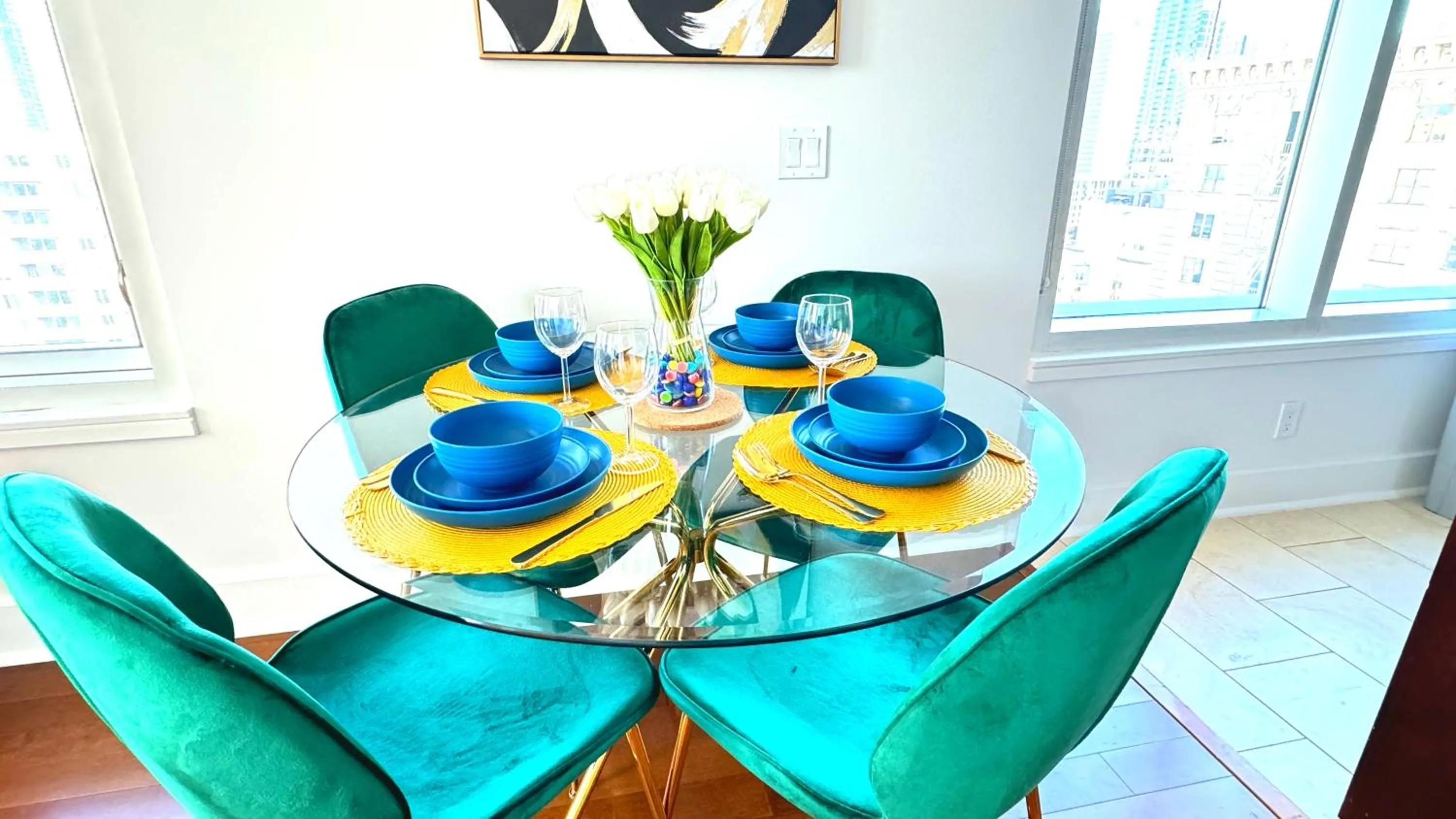 Living room in Sky-Rise Apartments