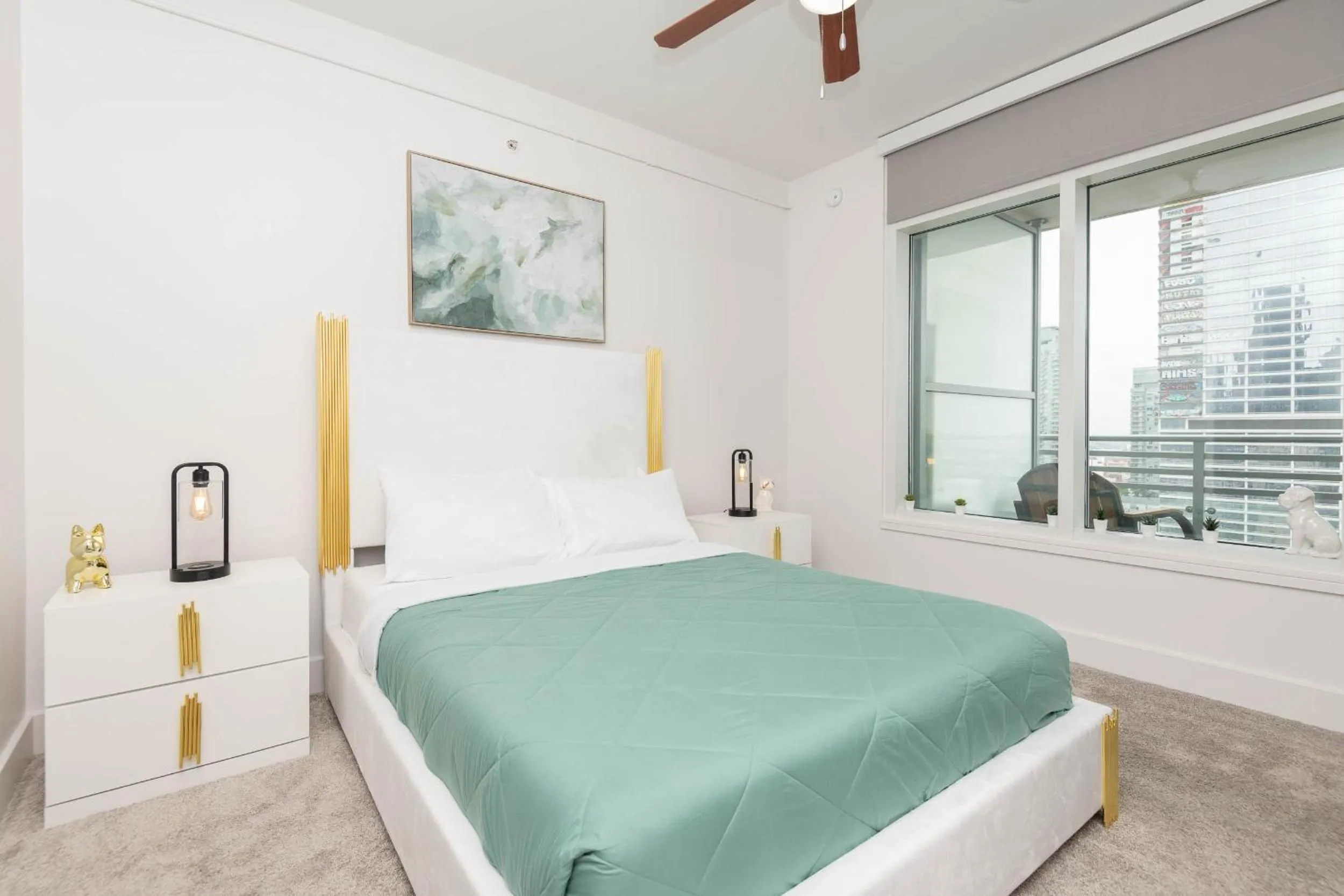 Bed in Sky-Rise Apartments