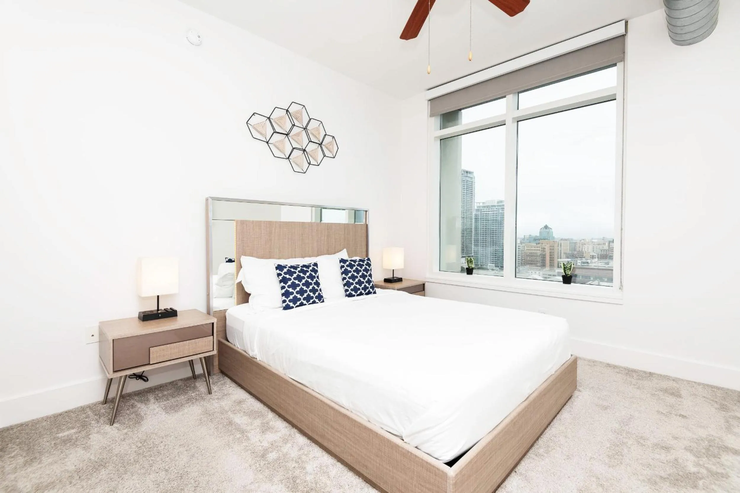 Bed in Sky-Rise Apartments