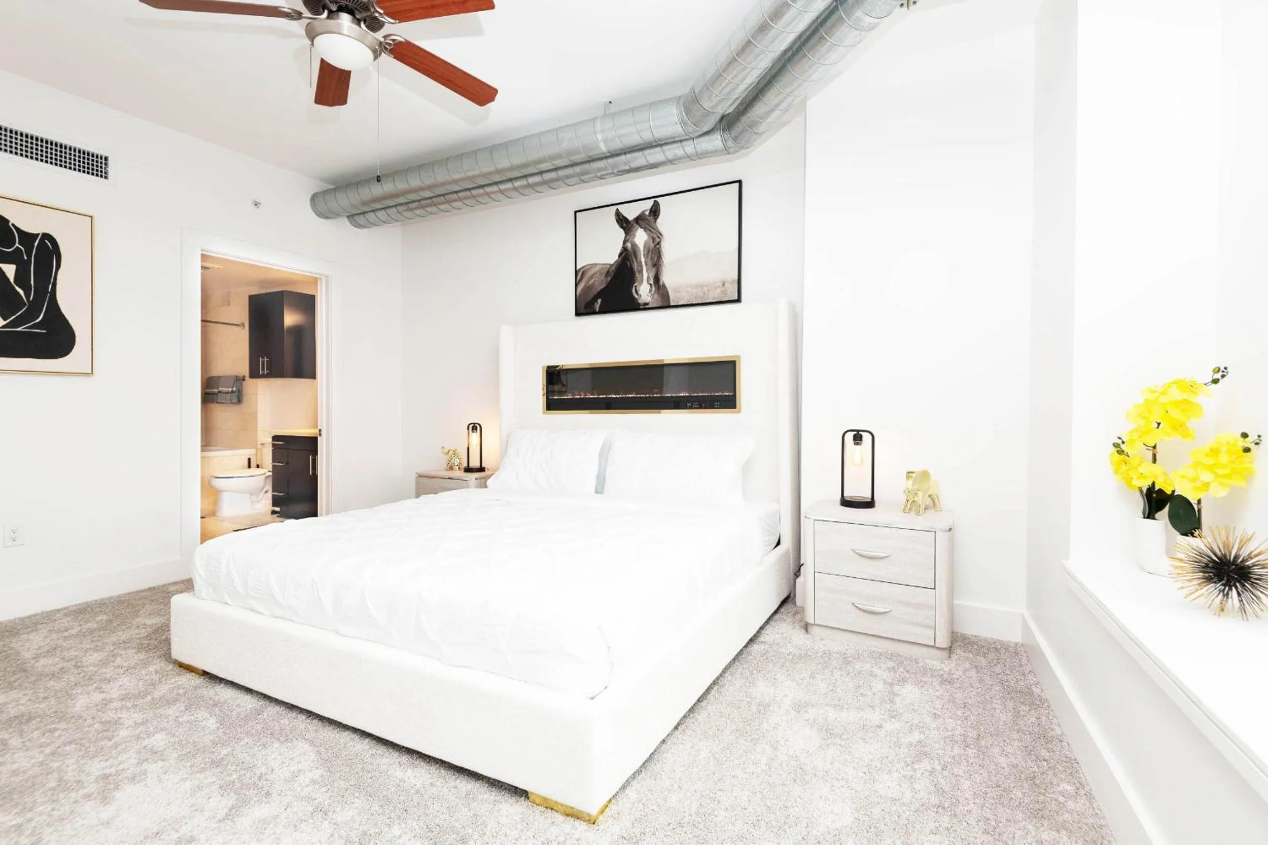 Bed in Sky-Rise Apartments