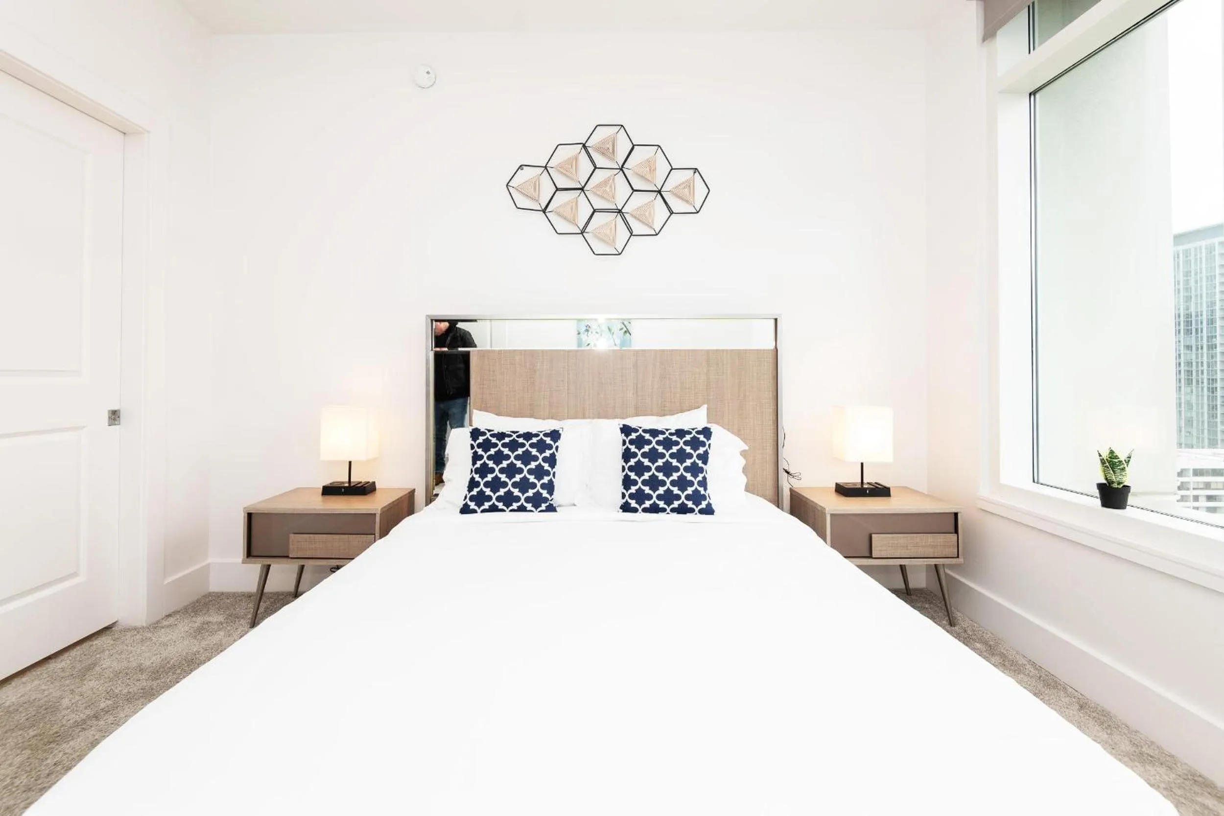 Bed in Sky-Rise Apartments