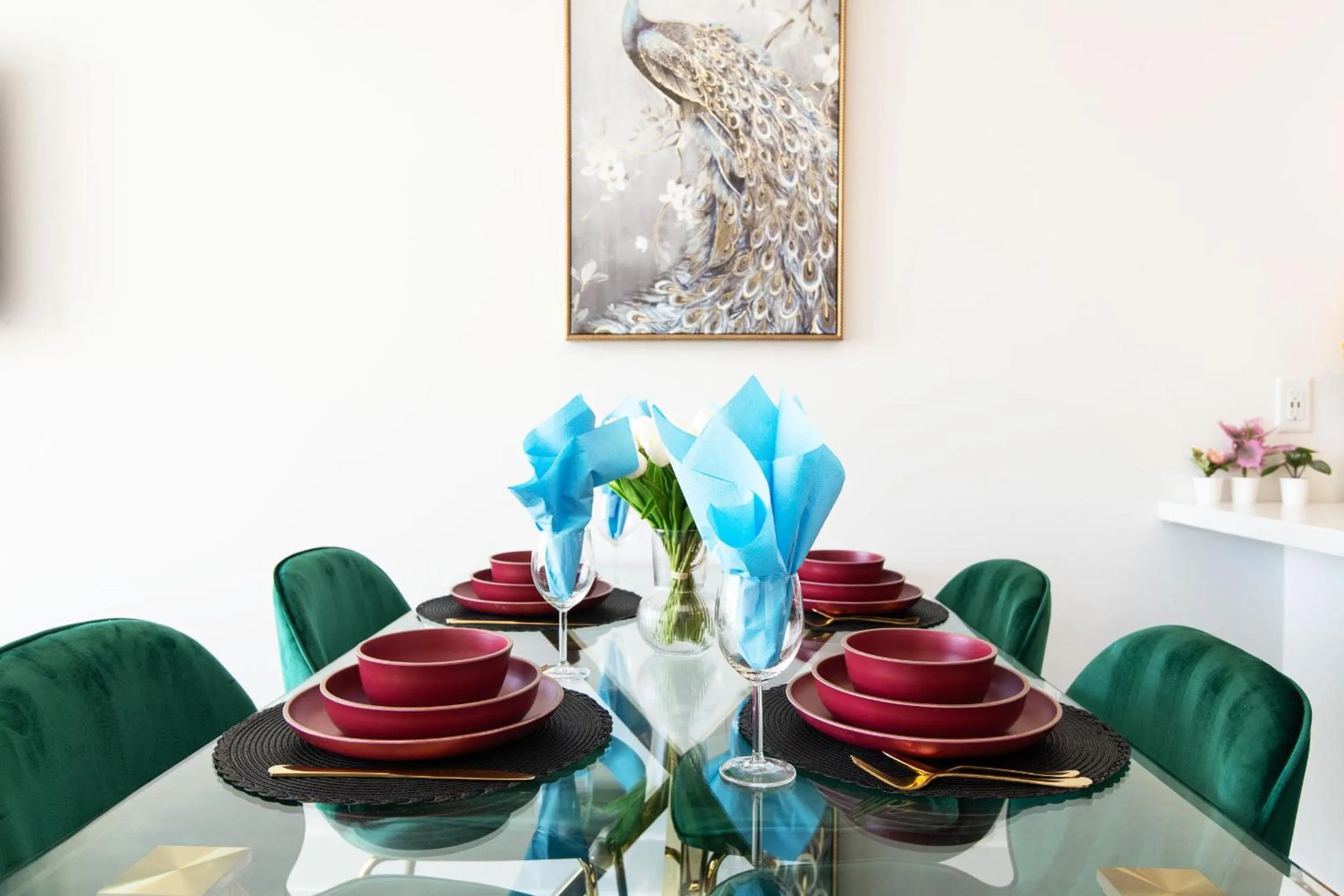 Dining area in Sky-Rise Apartments