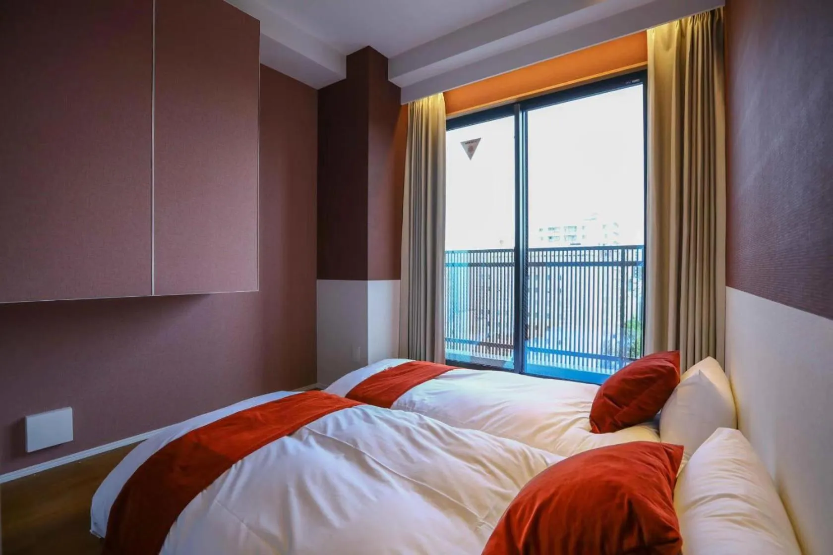 Bed in the Moto Hotel Asakusa