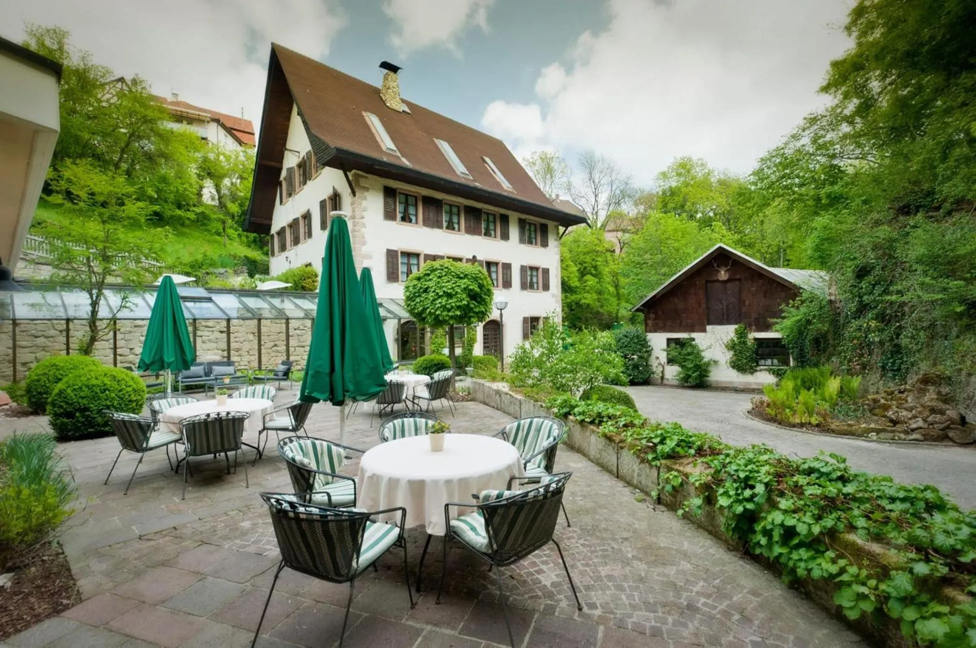 Patio in Hotel-Restaurant Bibermühle GmbH