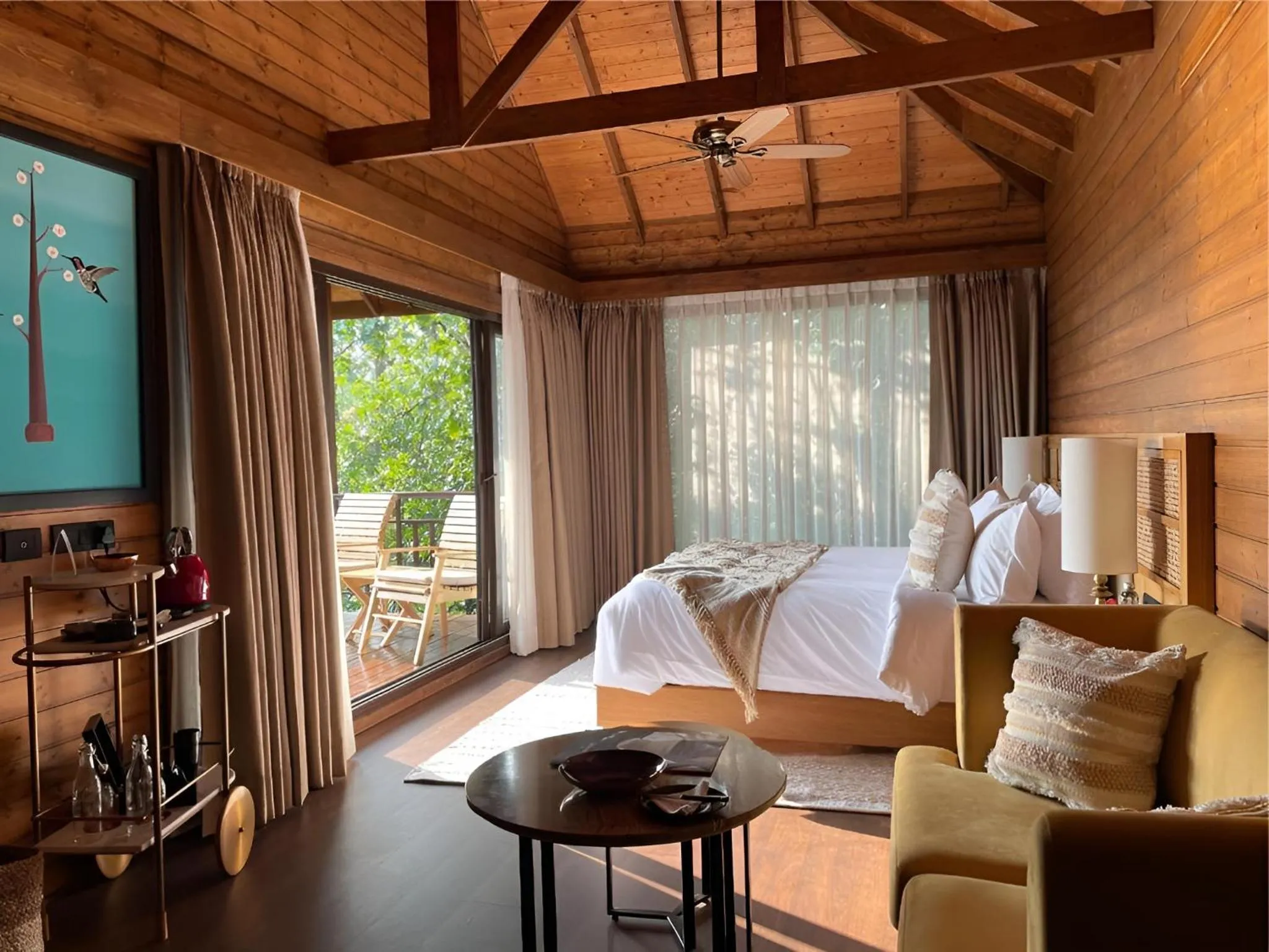 Bed in The Postcard Hideaway, Netravali Wildlife Sanctuary, Goa