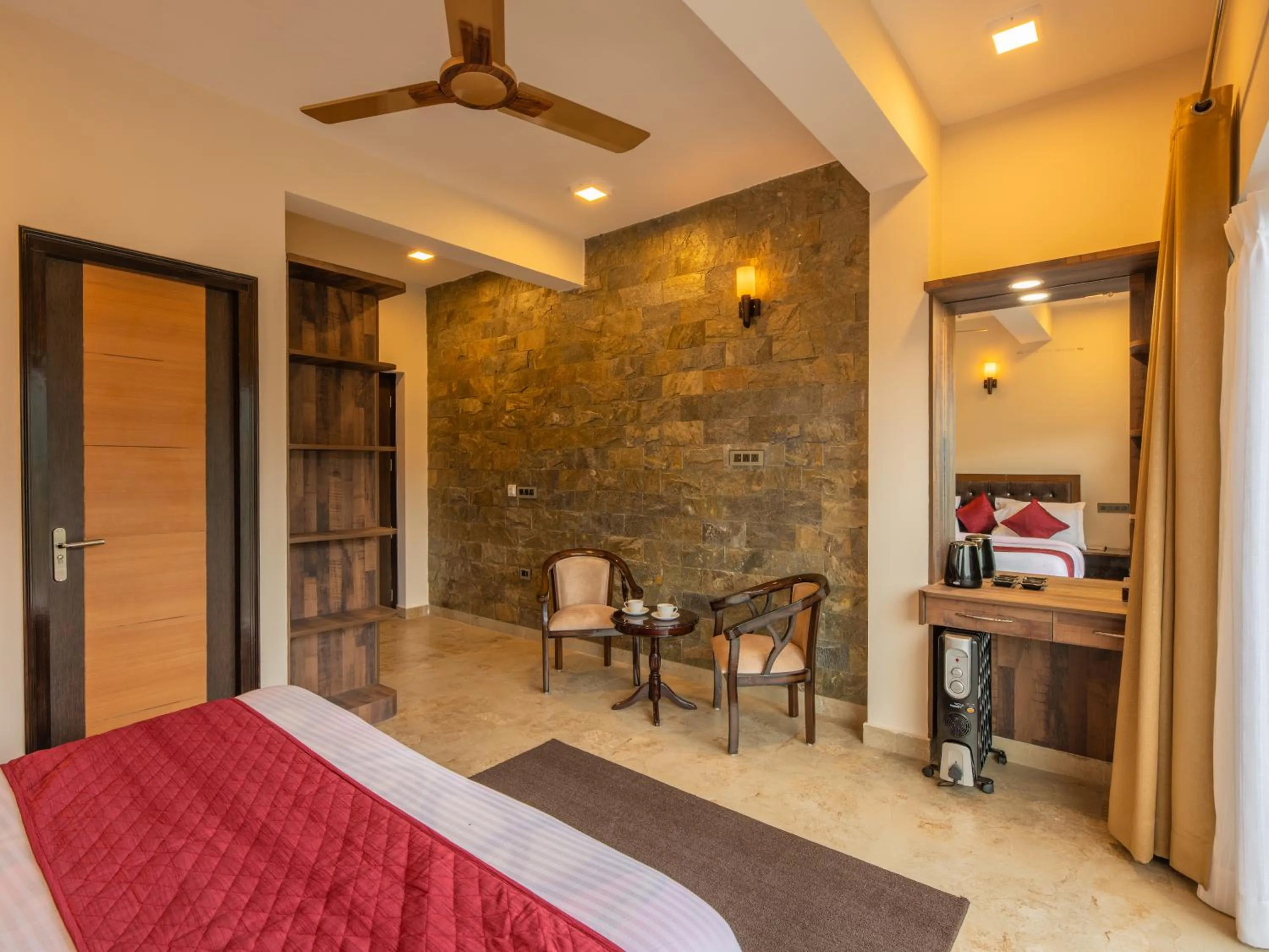 Photo of the whole room, Bed in Captains Paradise Luxury Resort at Mukteshwar Hill Station