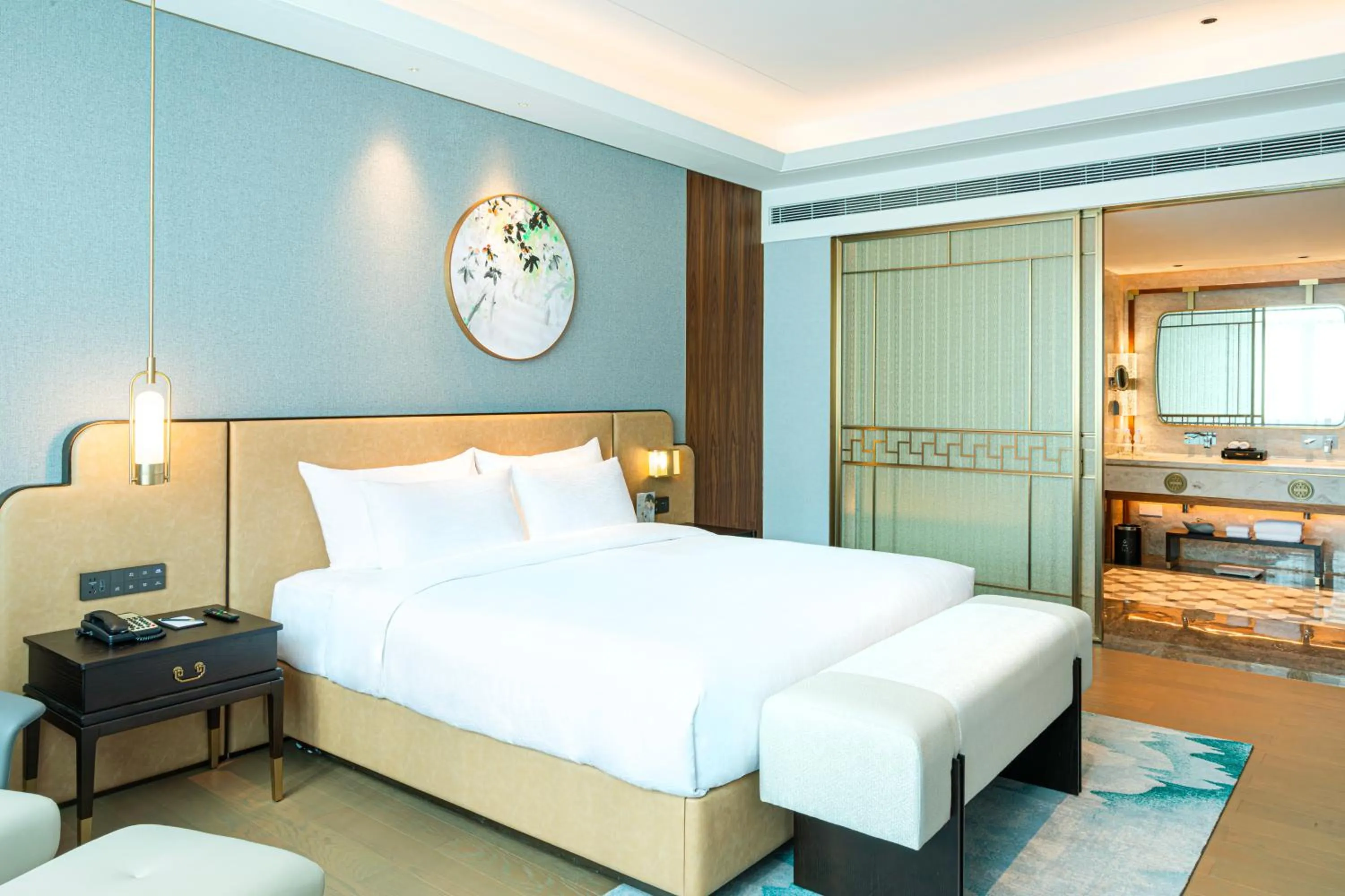 Bed in Guangzhou Dong Fang Hotel