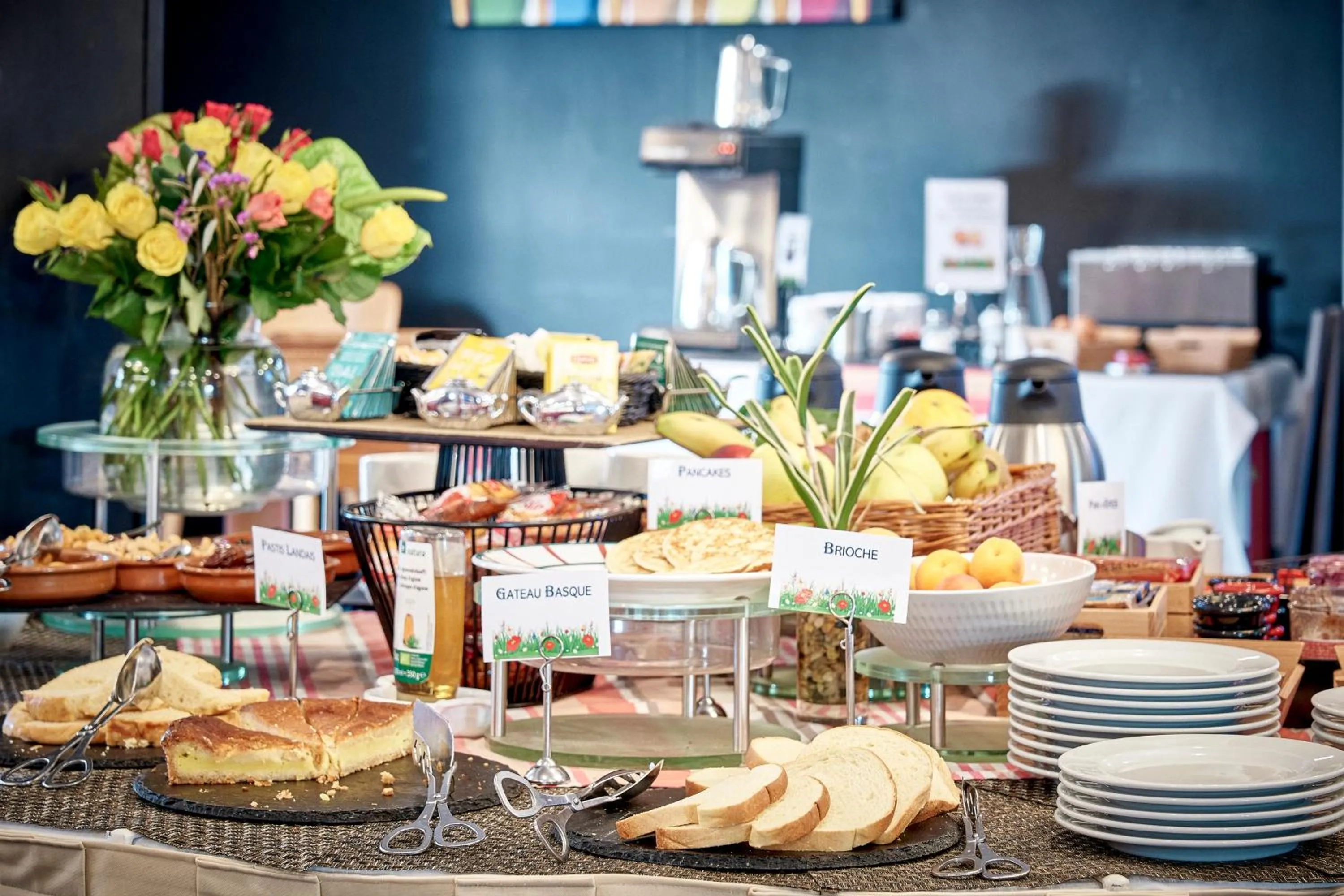 Buffet breakfast in Hotel Donibane Saint-Jean-de-Luz