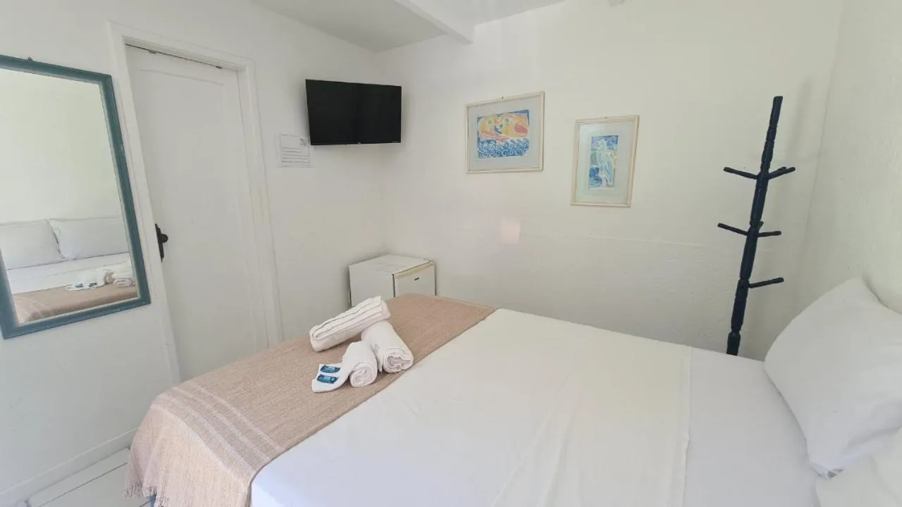 View (from property/room), Bed in POUSADA AMENDOEIRA