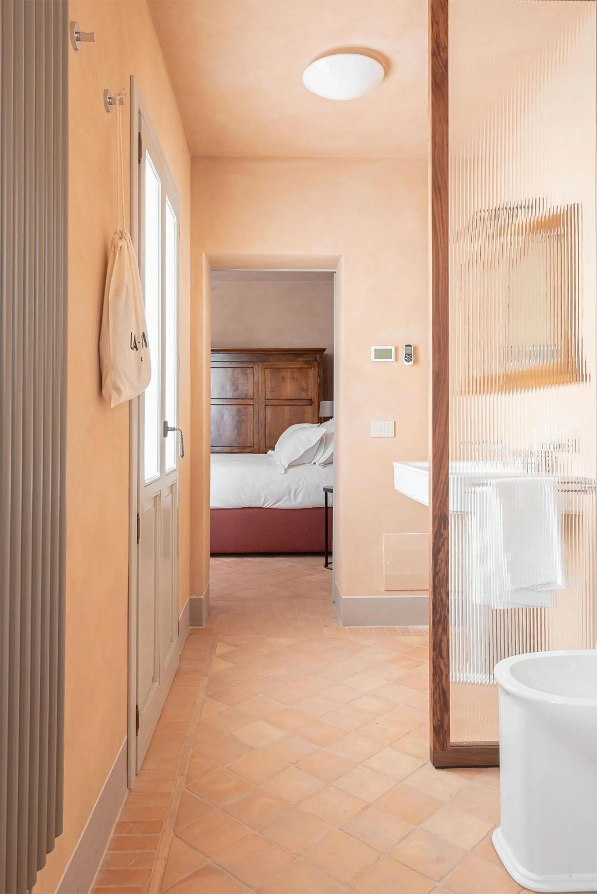 Bathroom, Bed in Locanda La Concia