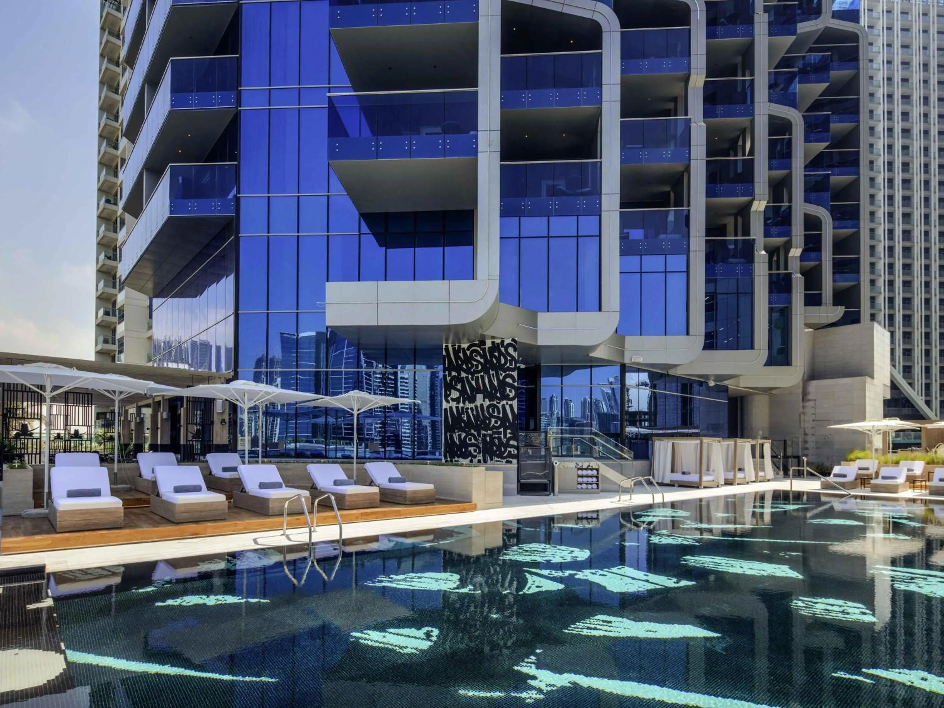 Pool view in Hyde Hotel Dubai