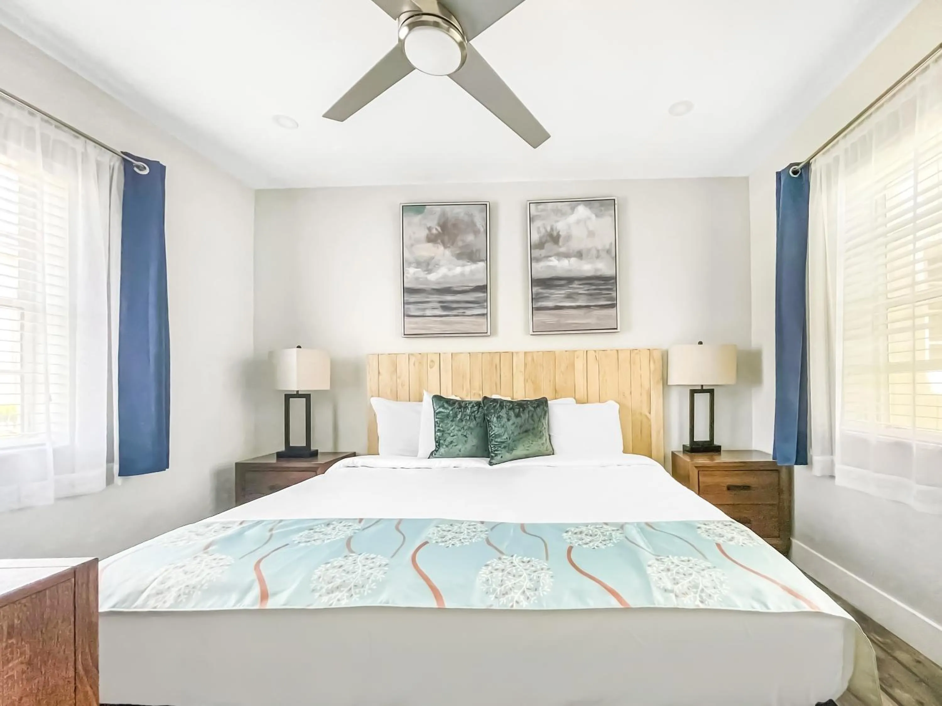 Bed in Neptune Oceanfront Rentals