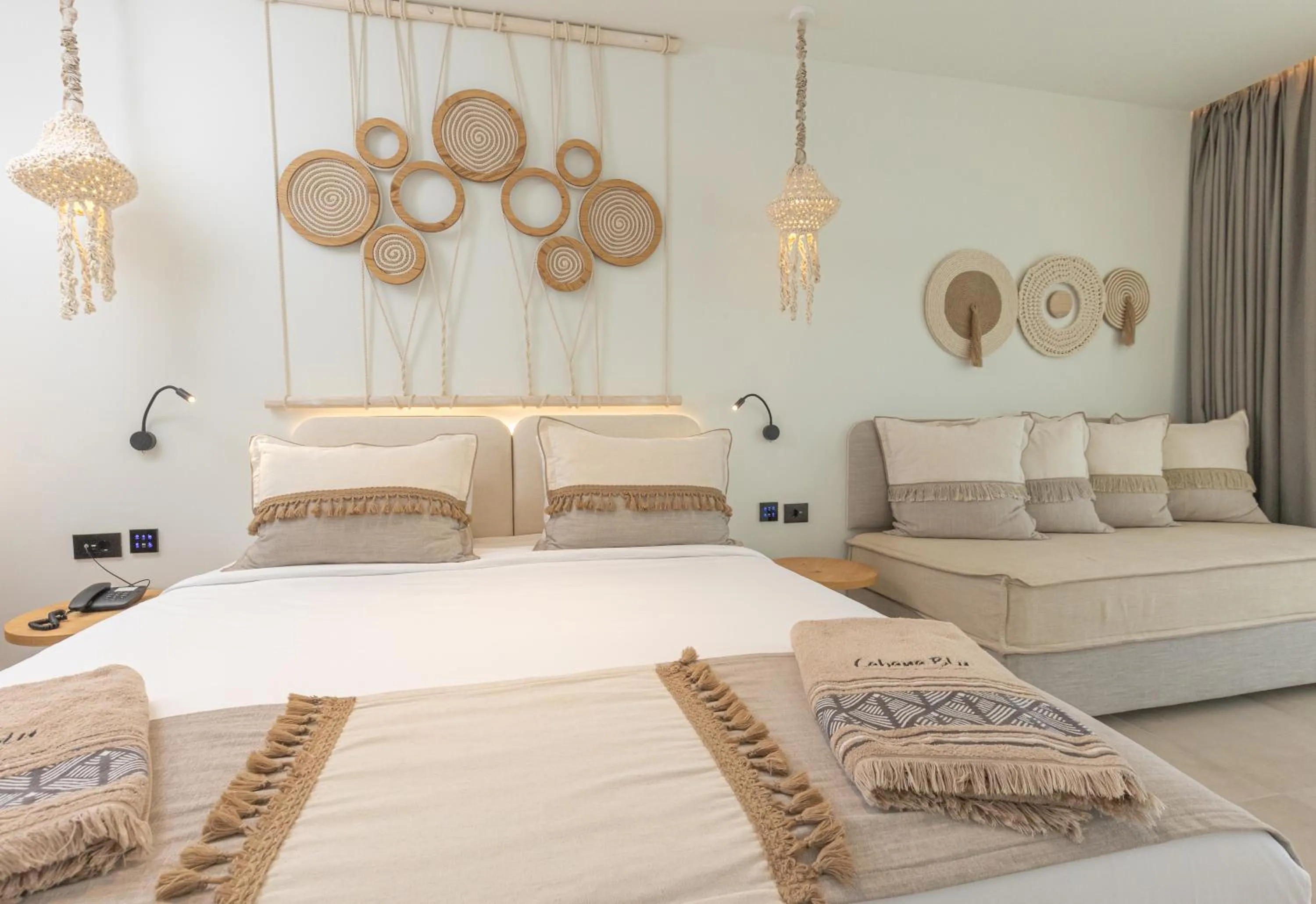 Bed in Cabana Blu Hotel & Suites