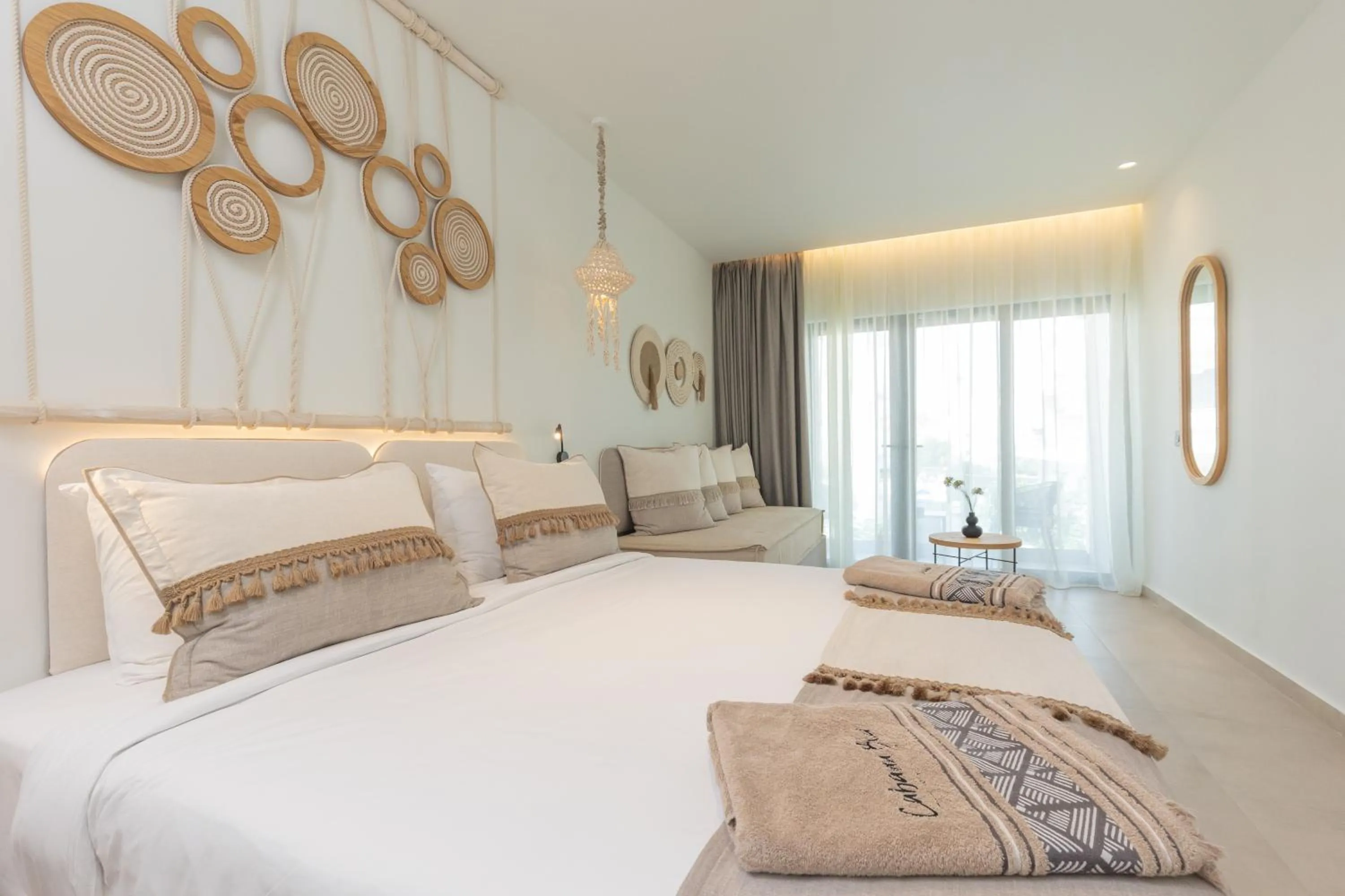 Bed in Cabana Blu Hotel & Suites