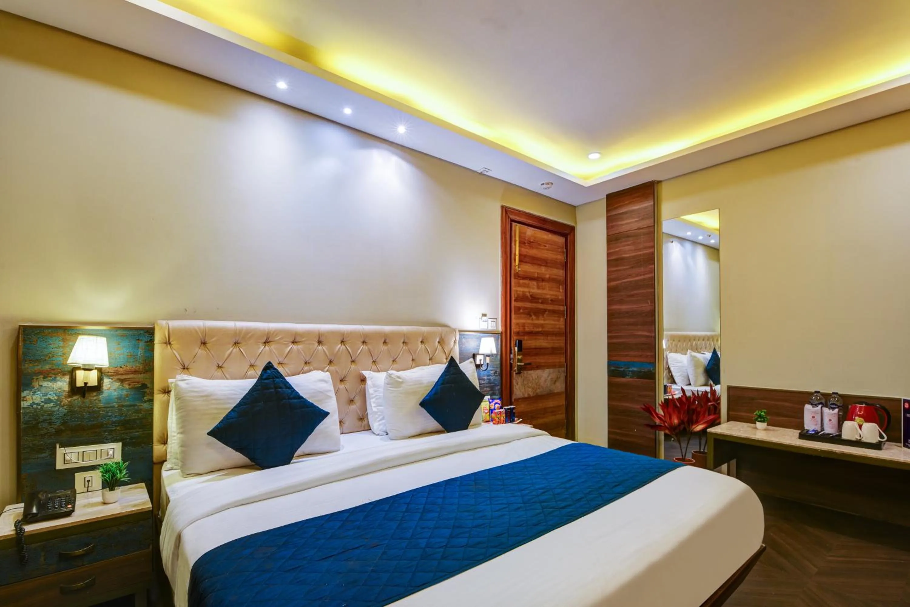 Bedroom, Bed in The IVY Grand Hotel - 5 Minutes from Connaught Place and New Delhi Railway Station With Free Secured Parking