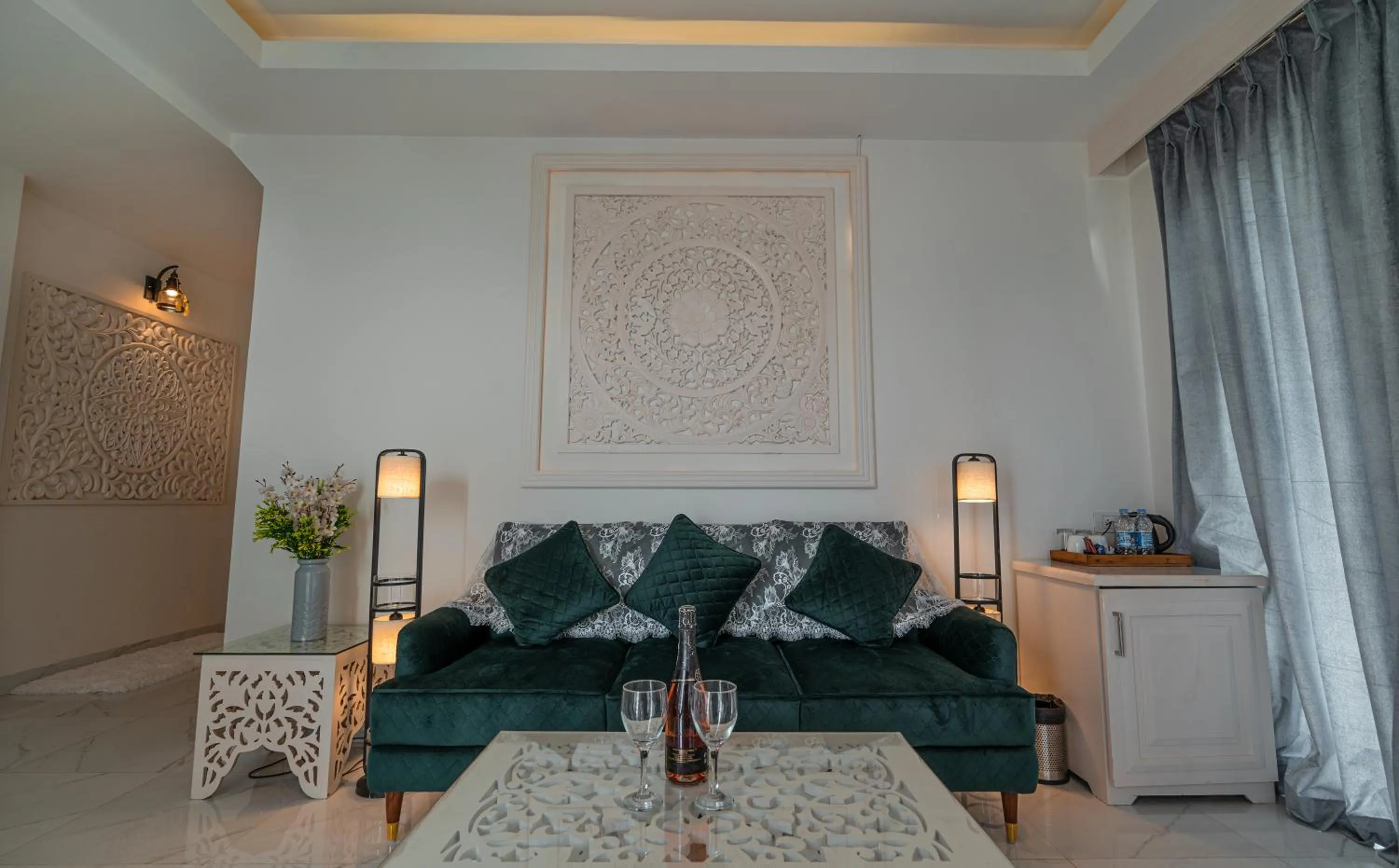 Living room in Lillywoods Zac Beach Resort, Calangute