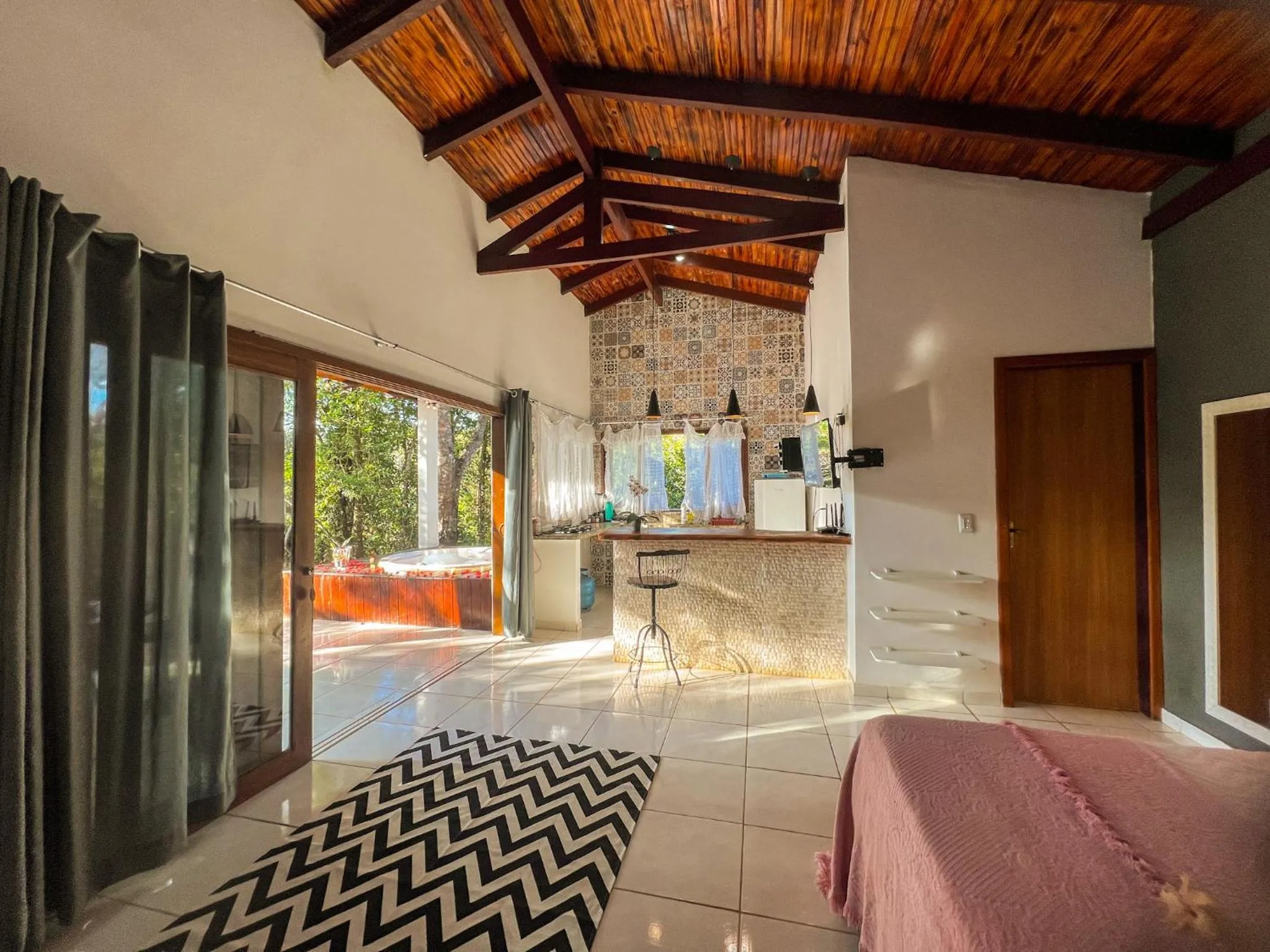 Bed in Chalés Pura Vida