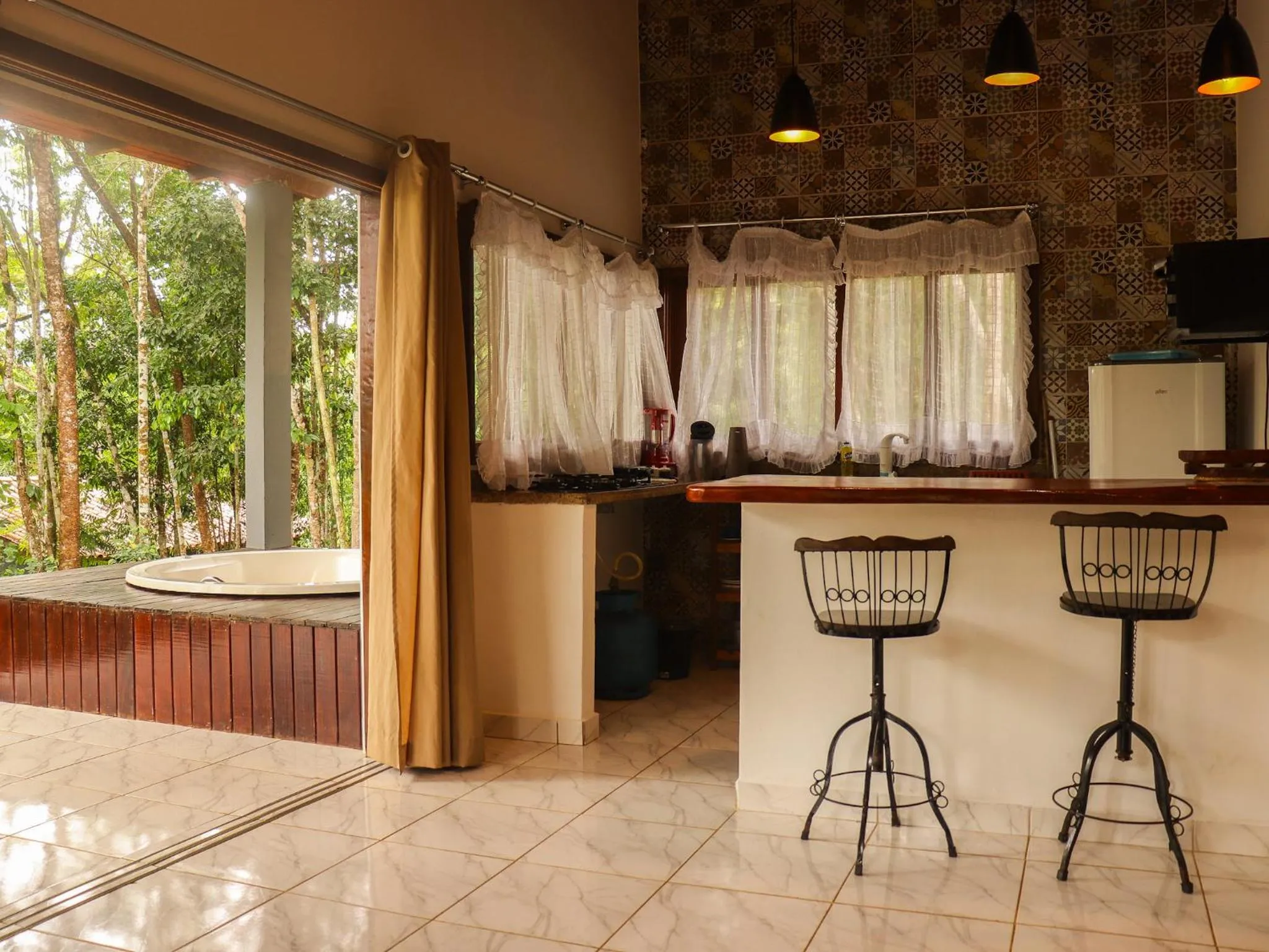 Kitchen or kitchenette in Chalés Pura Vida