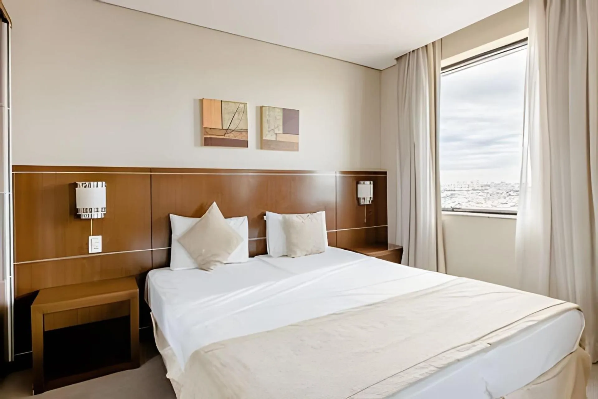 Bedroom, Bed in Hospedez - Flat Osasco Trade Center