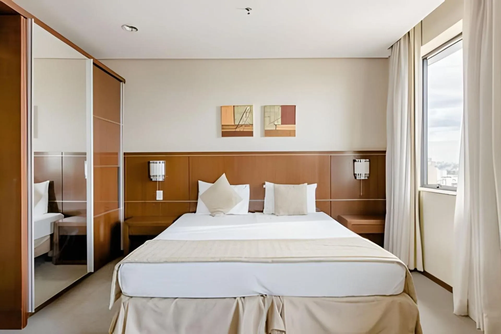 Bedroom, Bed in Hospedez - Flat Osasco Trade Center