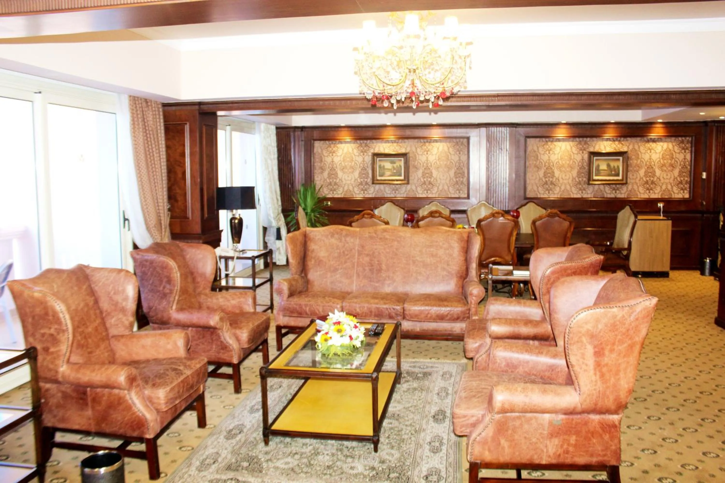 Seating area in Tolip Hotel Alexandria