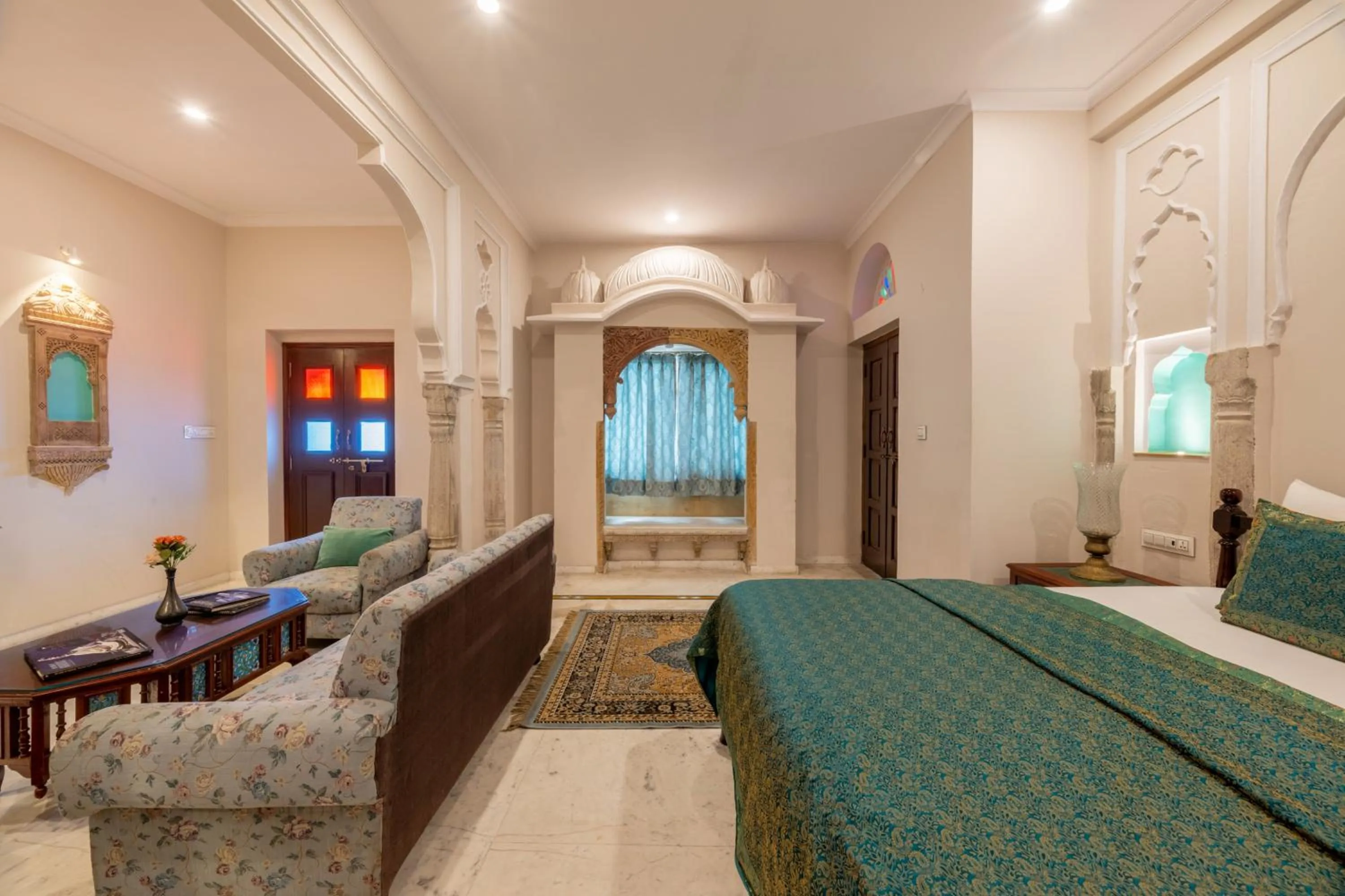 Bed in Rajasthan Palace - A Heritage Boutique Hotel in Jaipur