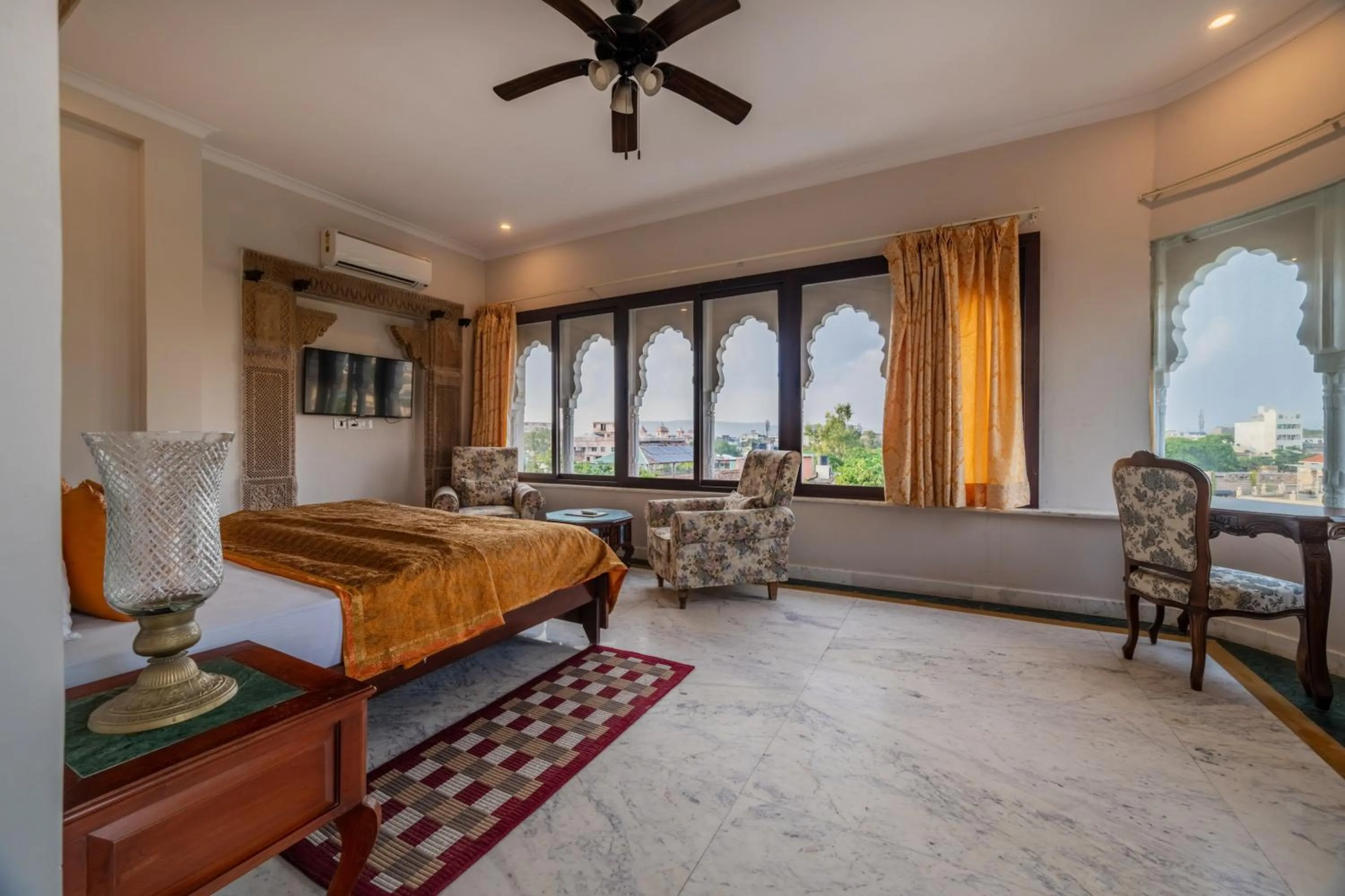 Bed in Rajasthan Palace - A Heritage Boutique Hotel in Jaipur