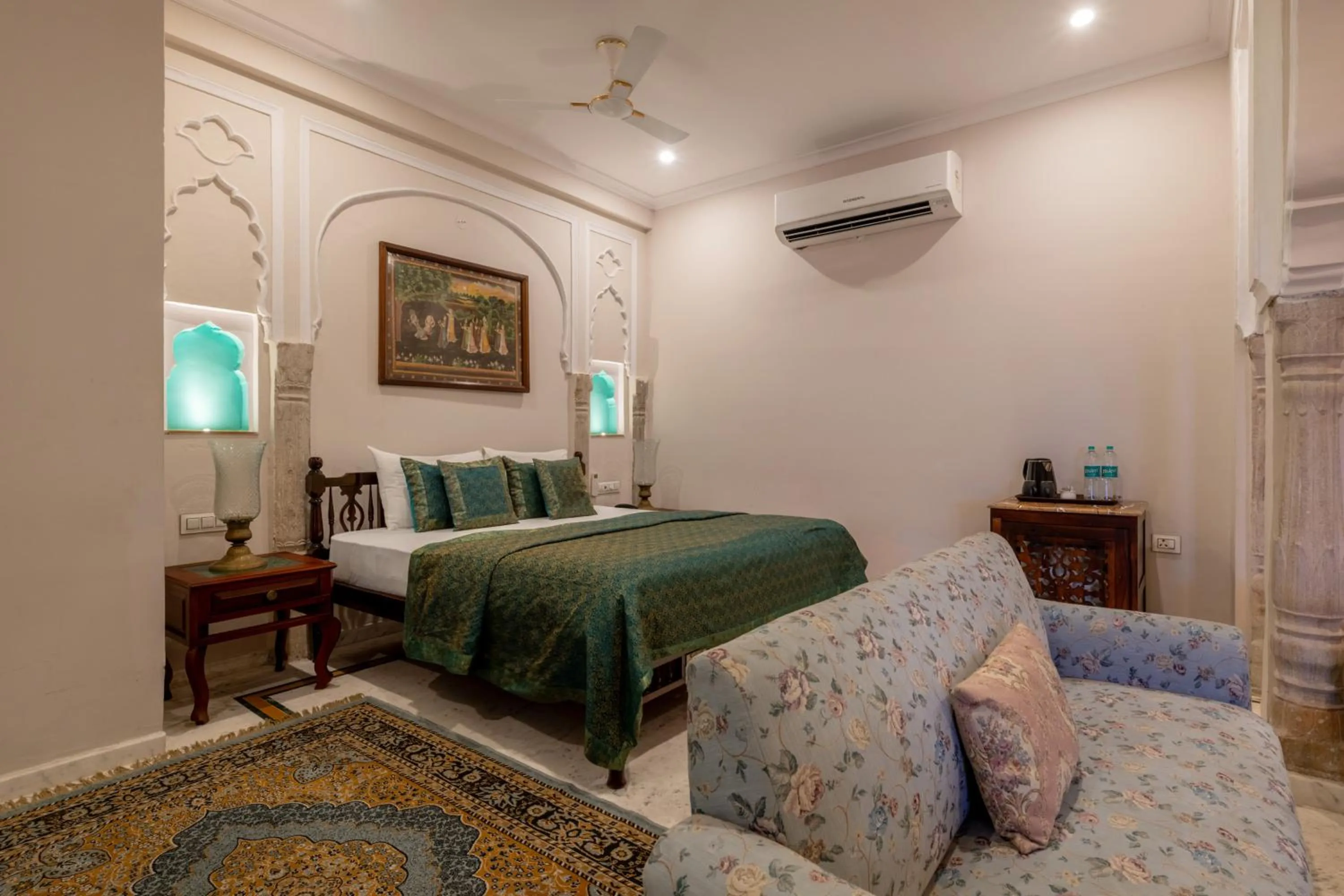 Bed in Rajasthan Palace - A Heritage Boutique Hotel in Jaipur