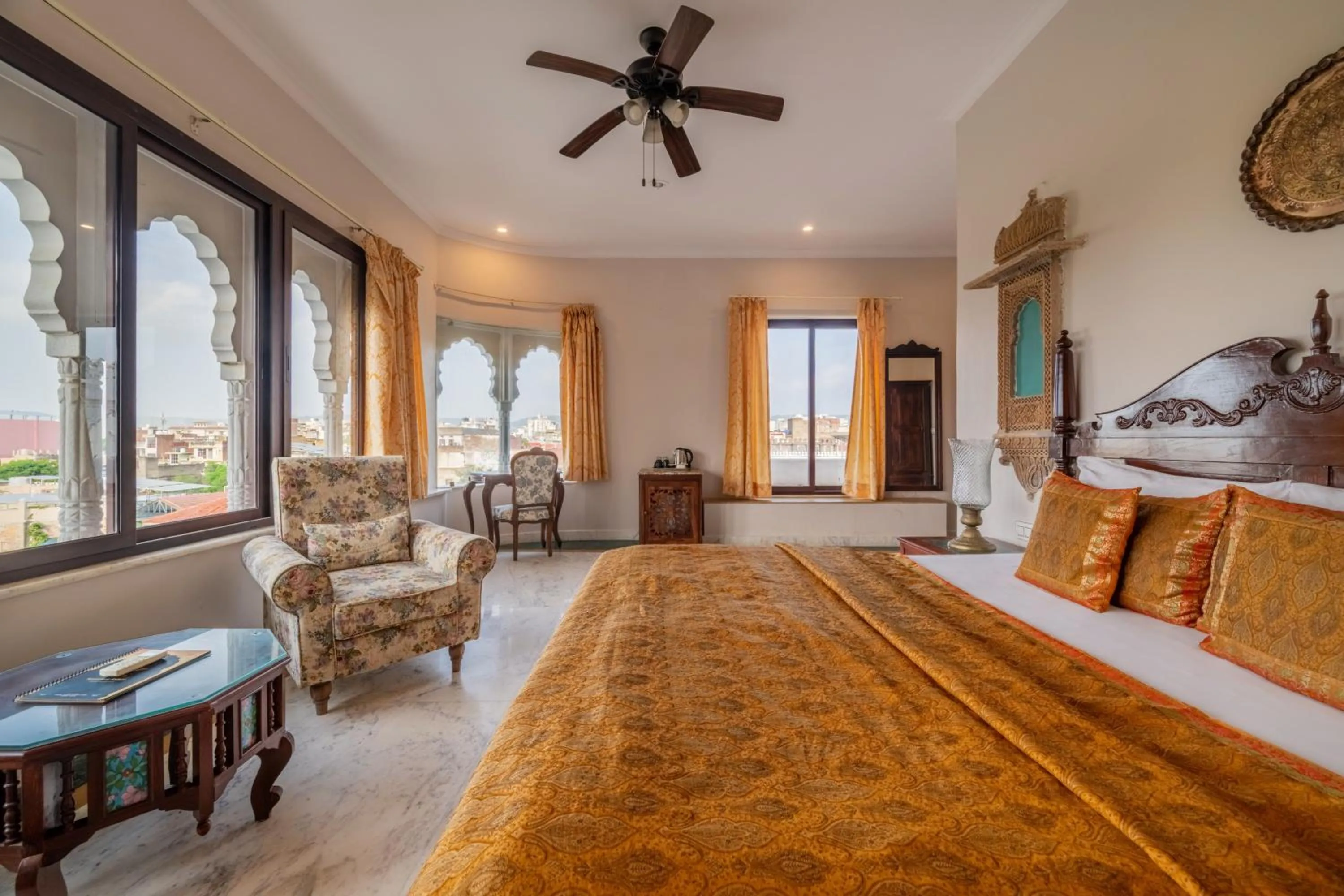 Bed in Rajasthan Palace - A Heritage Boutique Hotel in Jaipur