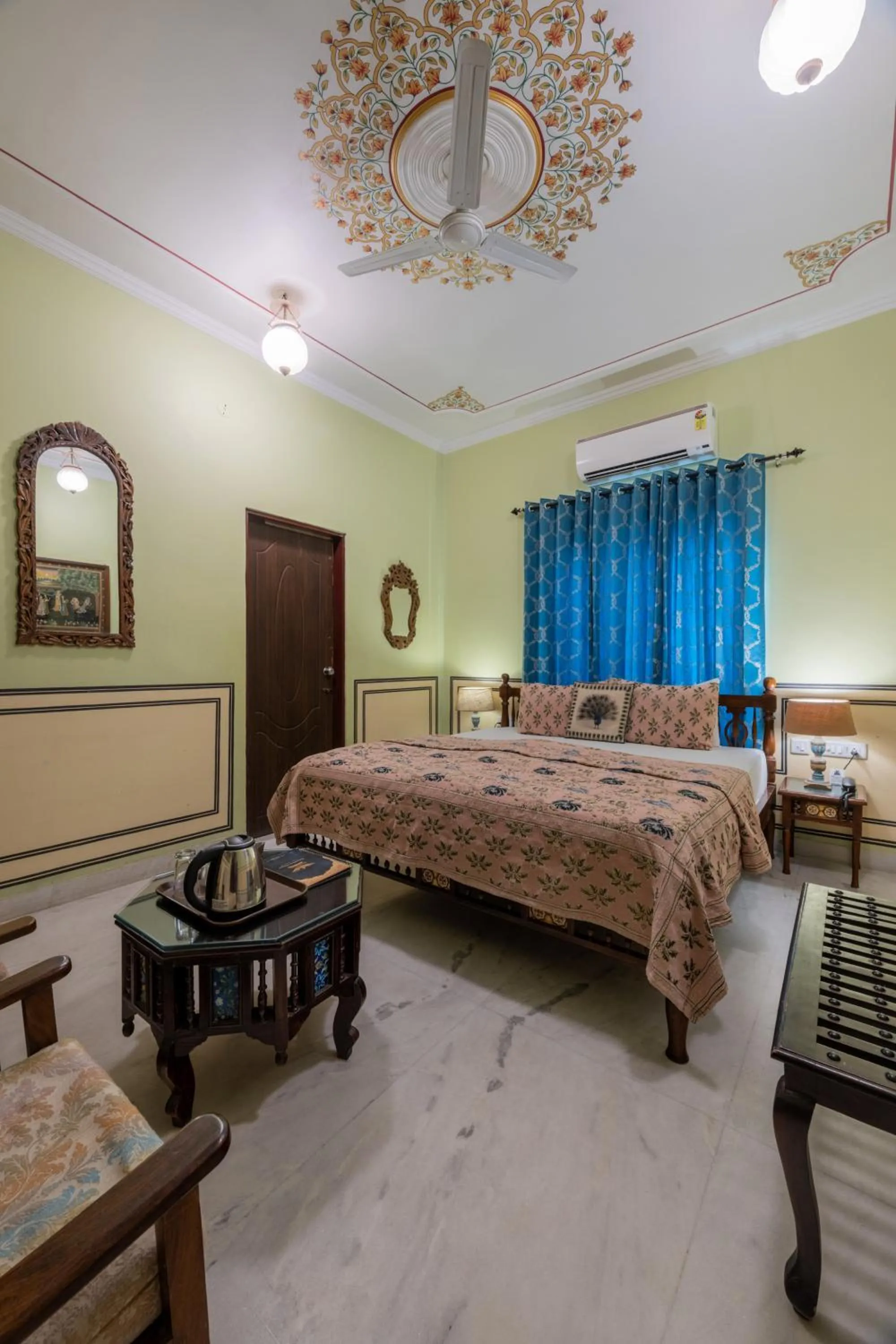 Bed in Rajasthan Palace - A Heritage Boutique Hotel in Jaipur