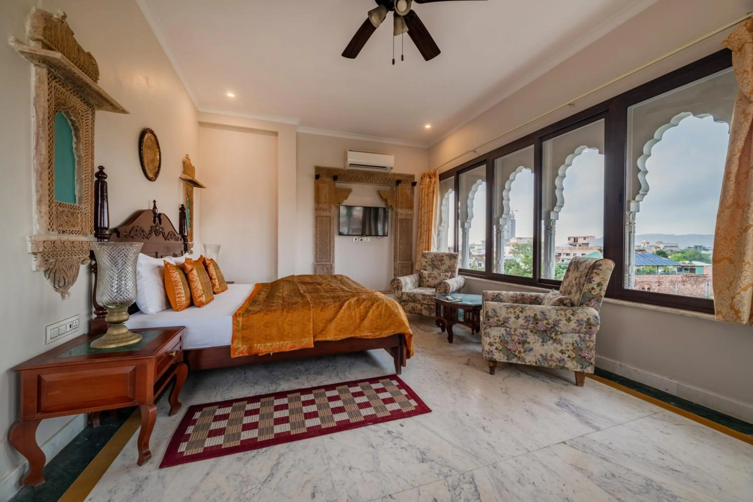 Bed in Rajasthan Palace - A Heritage Boutique Hotel in Jaipur