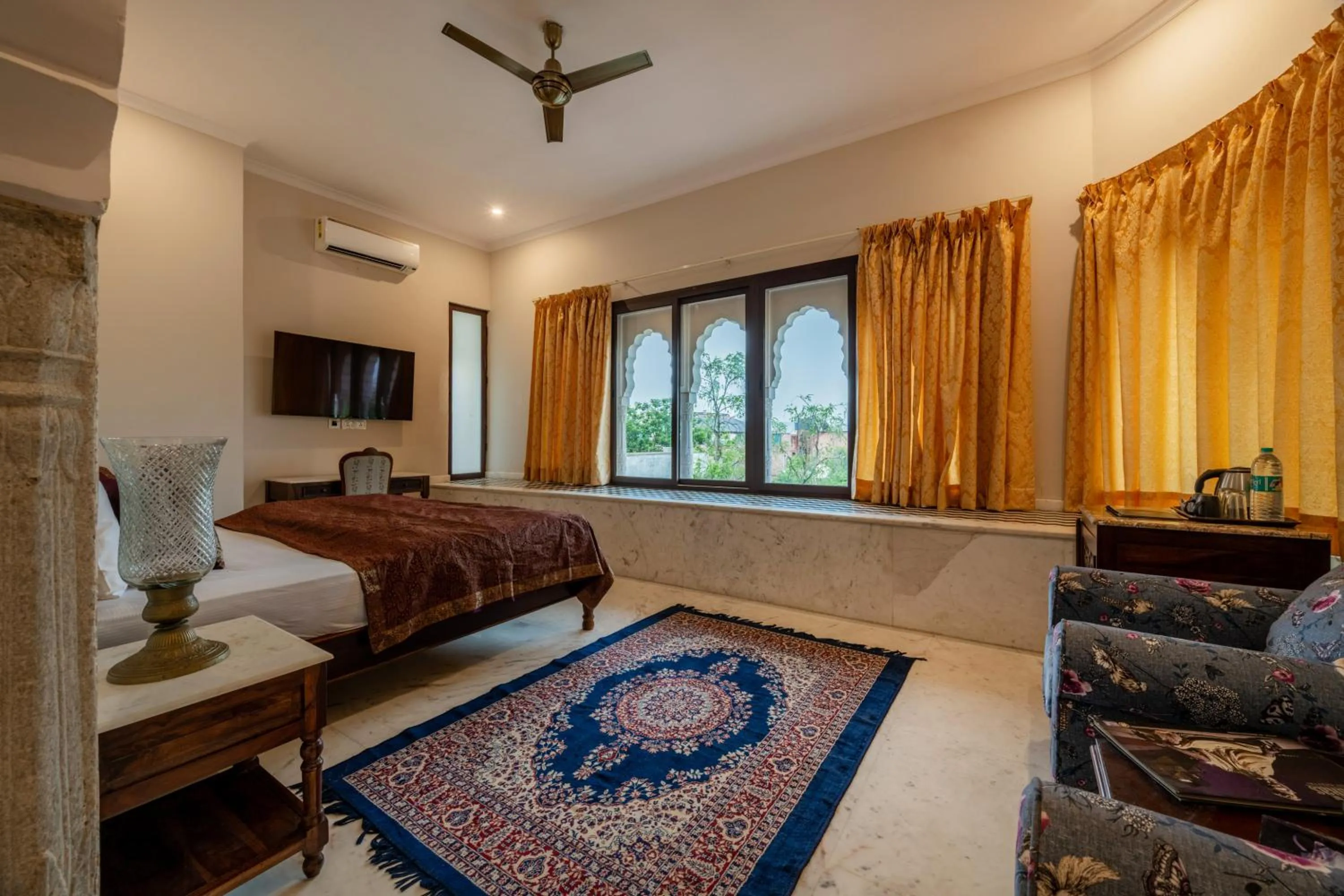 Bed in Rajasthan Palace - A Heritage Boutique Hotel in Jaipur