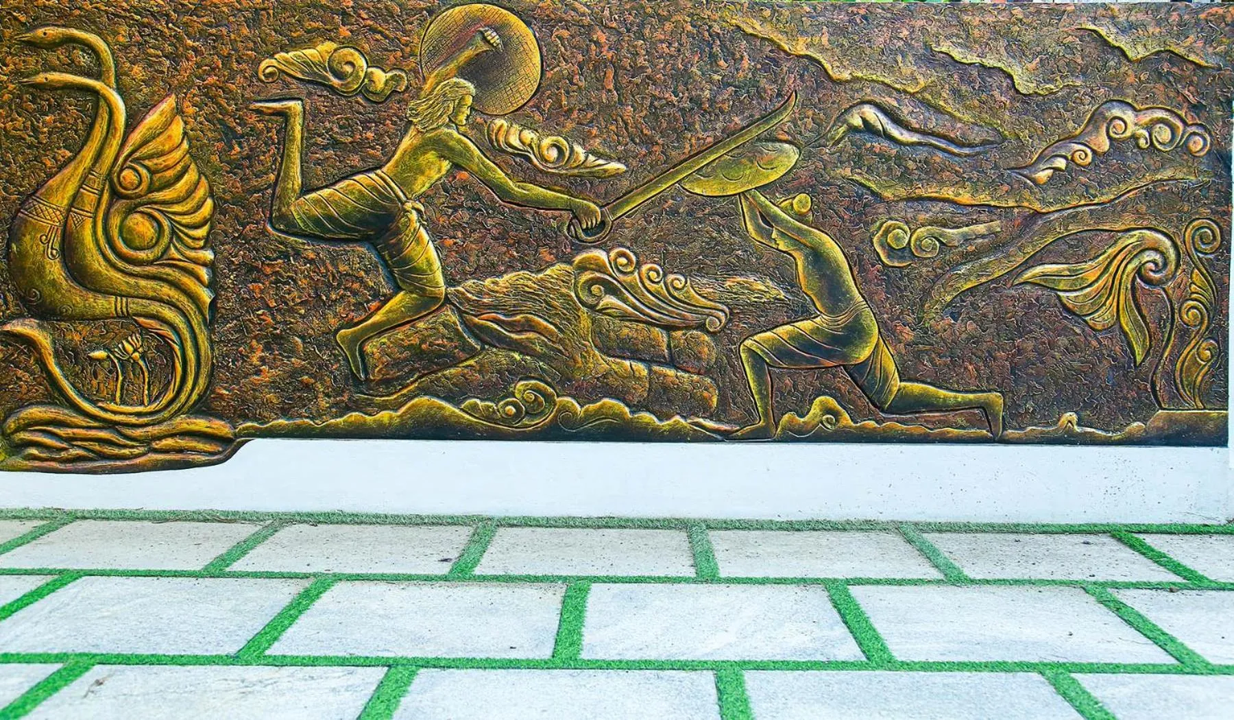 Decorative detail in Lake Palace Family Resort Kumarakom