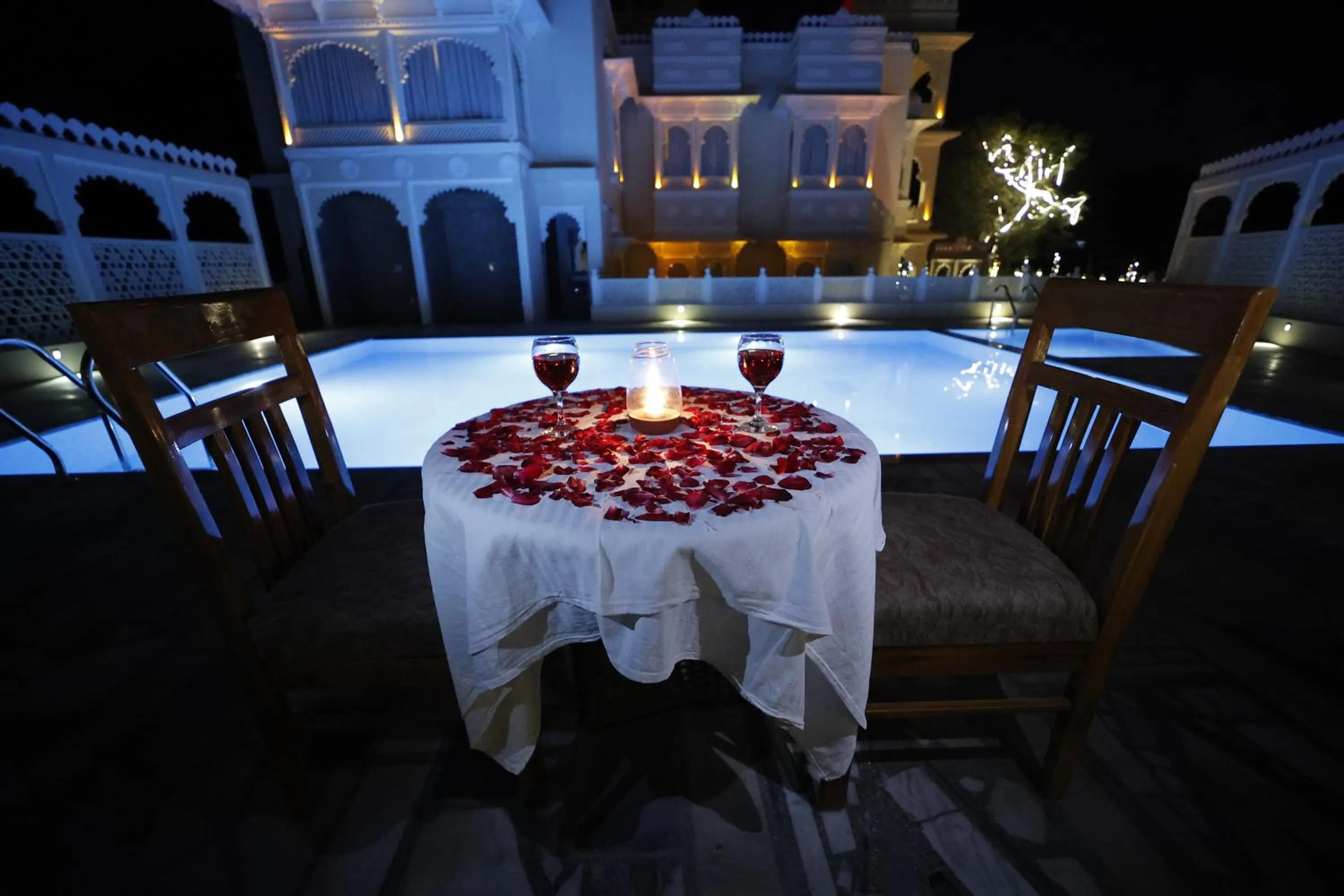 Pool view in The Kumbha Mahal Resort