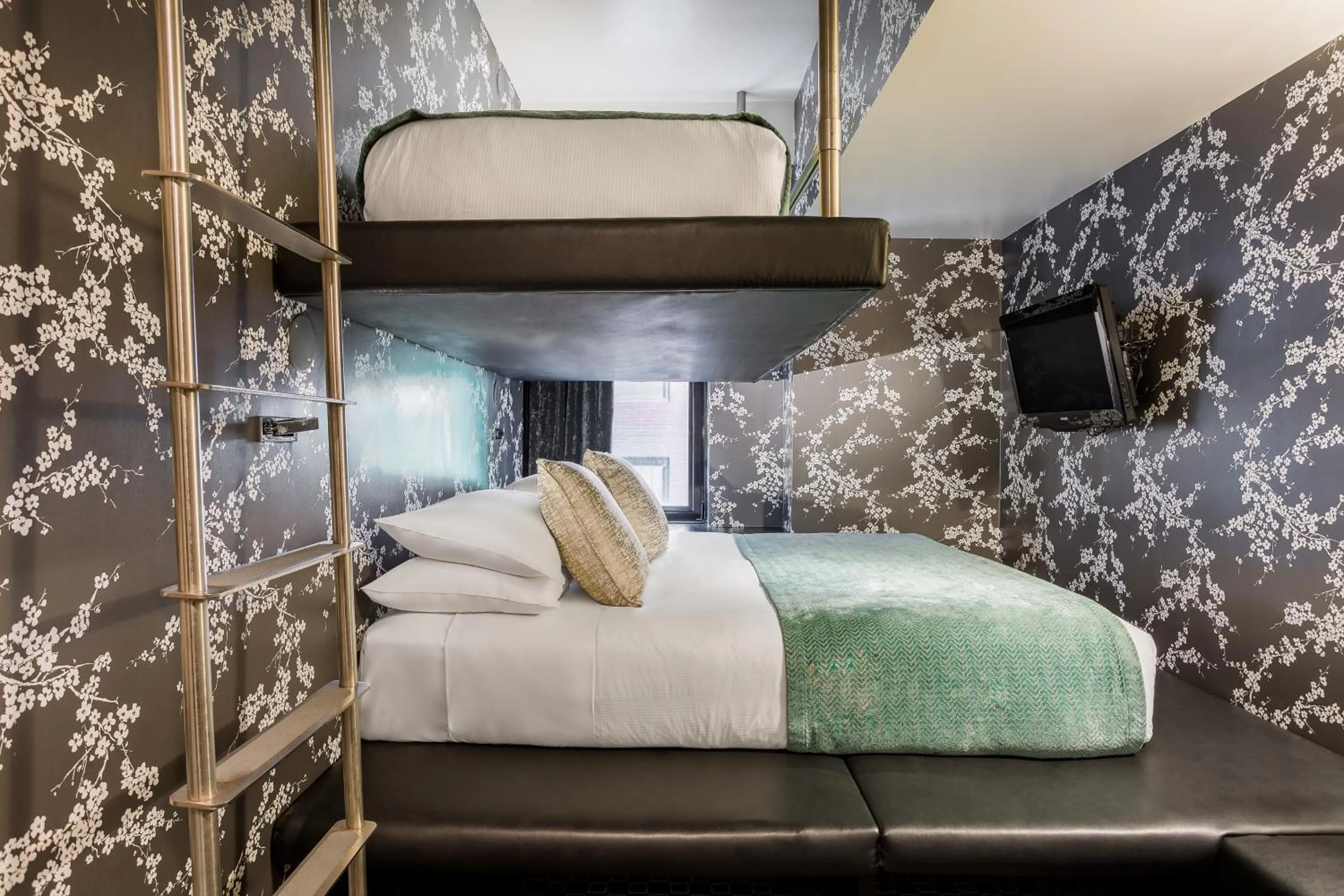 Bed in 45 Times Square Hotel