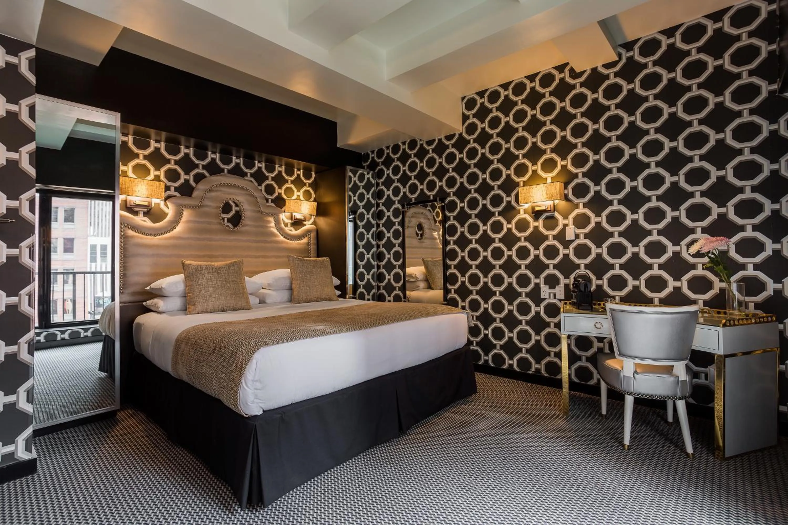 Bed in 45 Times Square Hotel