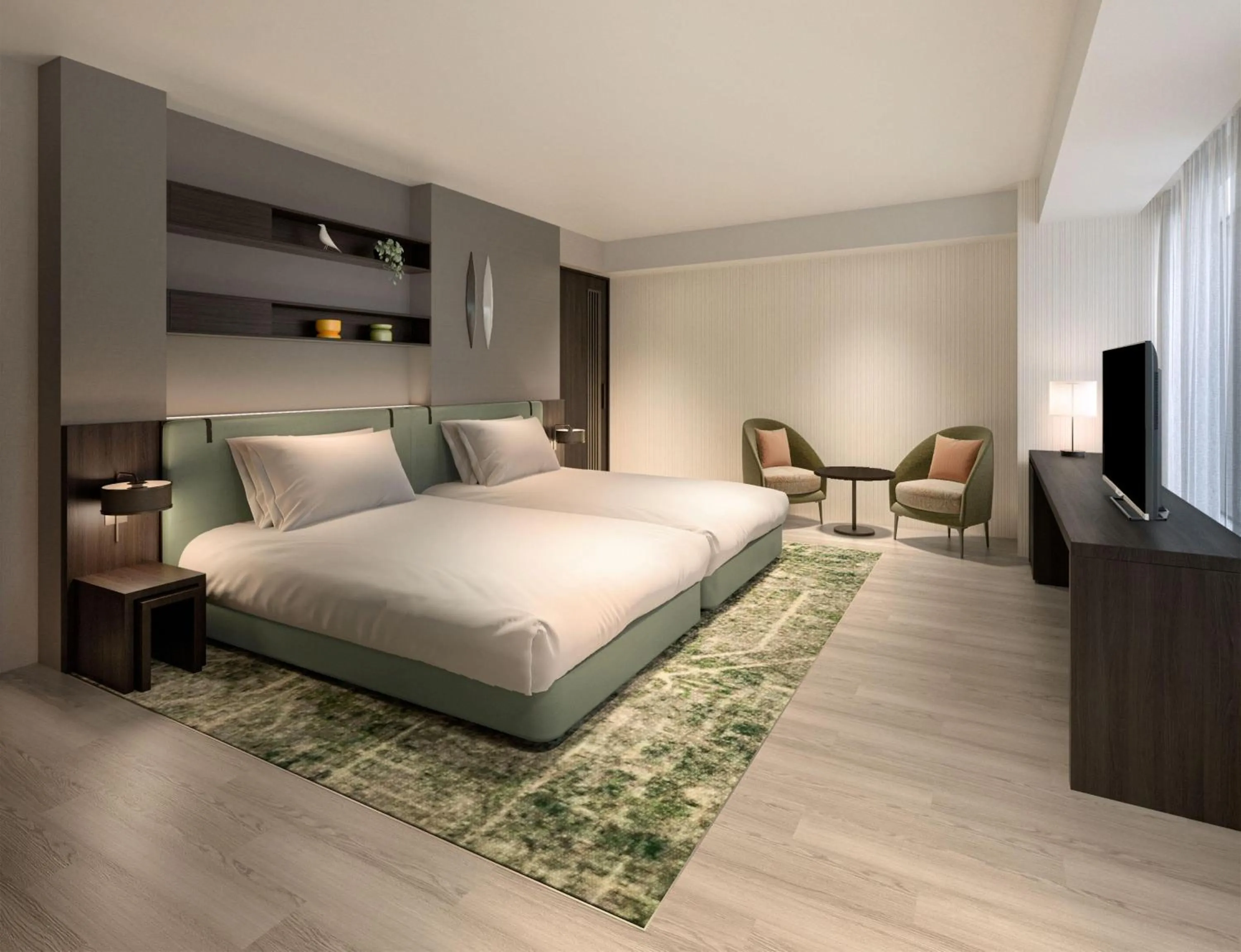 Bed in Hilton Garden Inn Yokohama Minatomirai