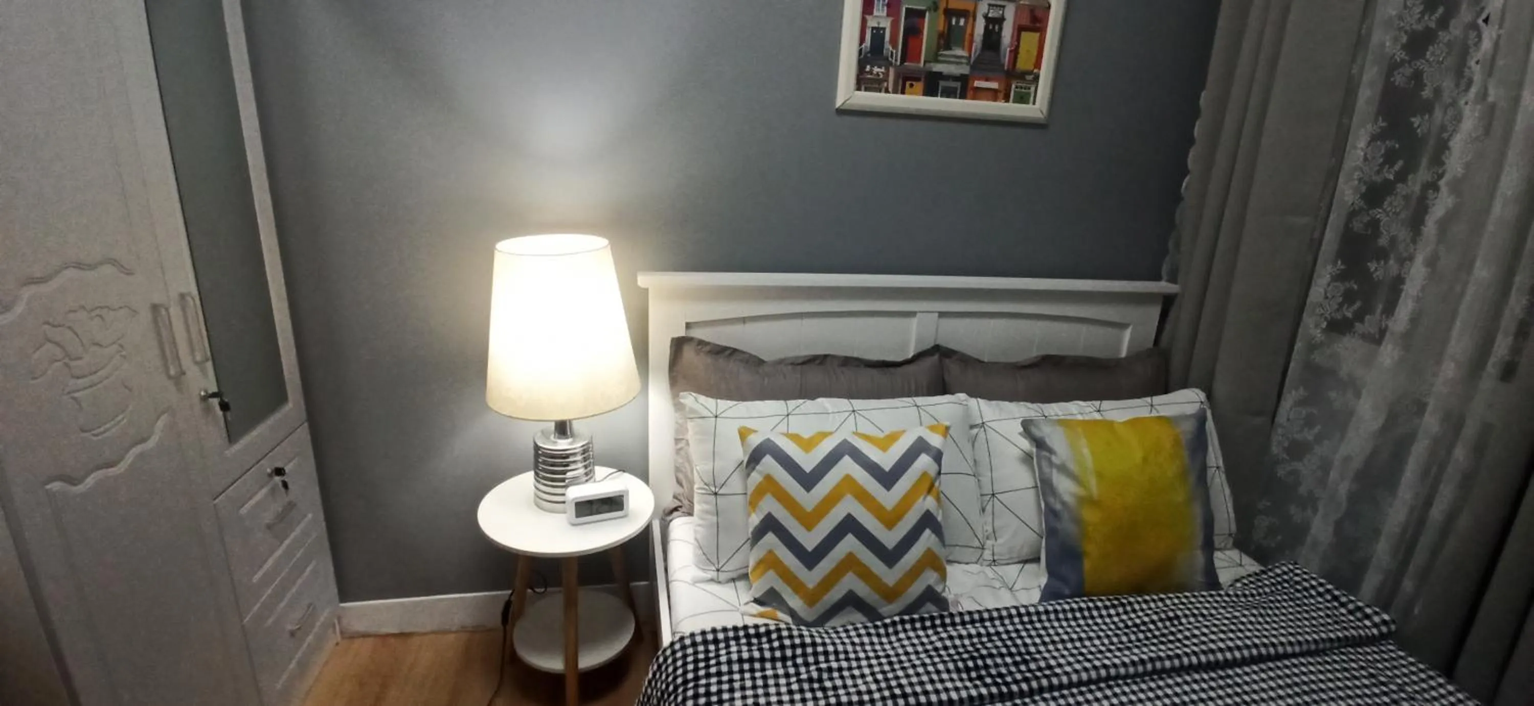 Bed in 2-Bedroom CK's Corner Staycation Trees Residences